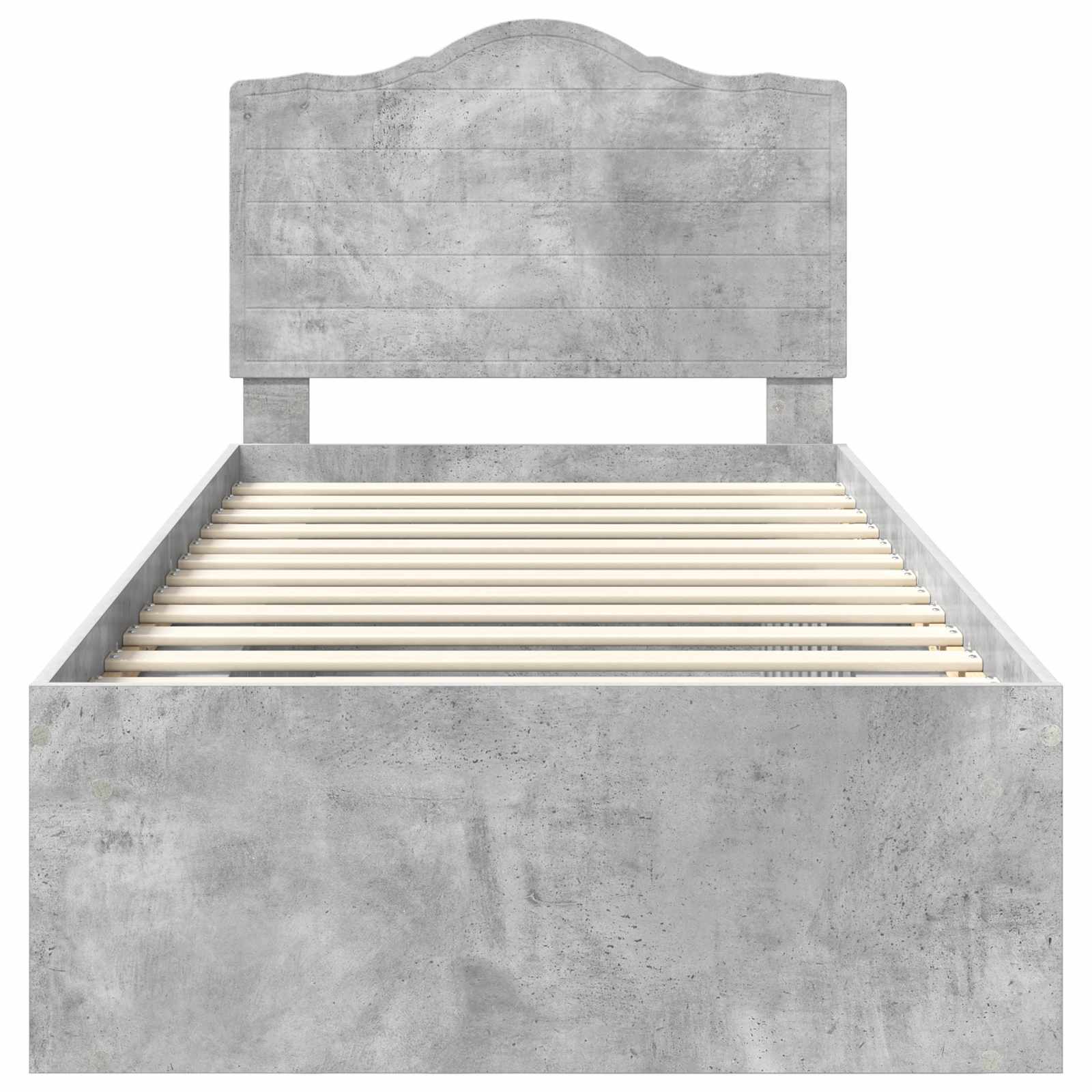 Krevetna konstrukcija Beton 90 x 200 cm Čvrsto borovo drvo