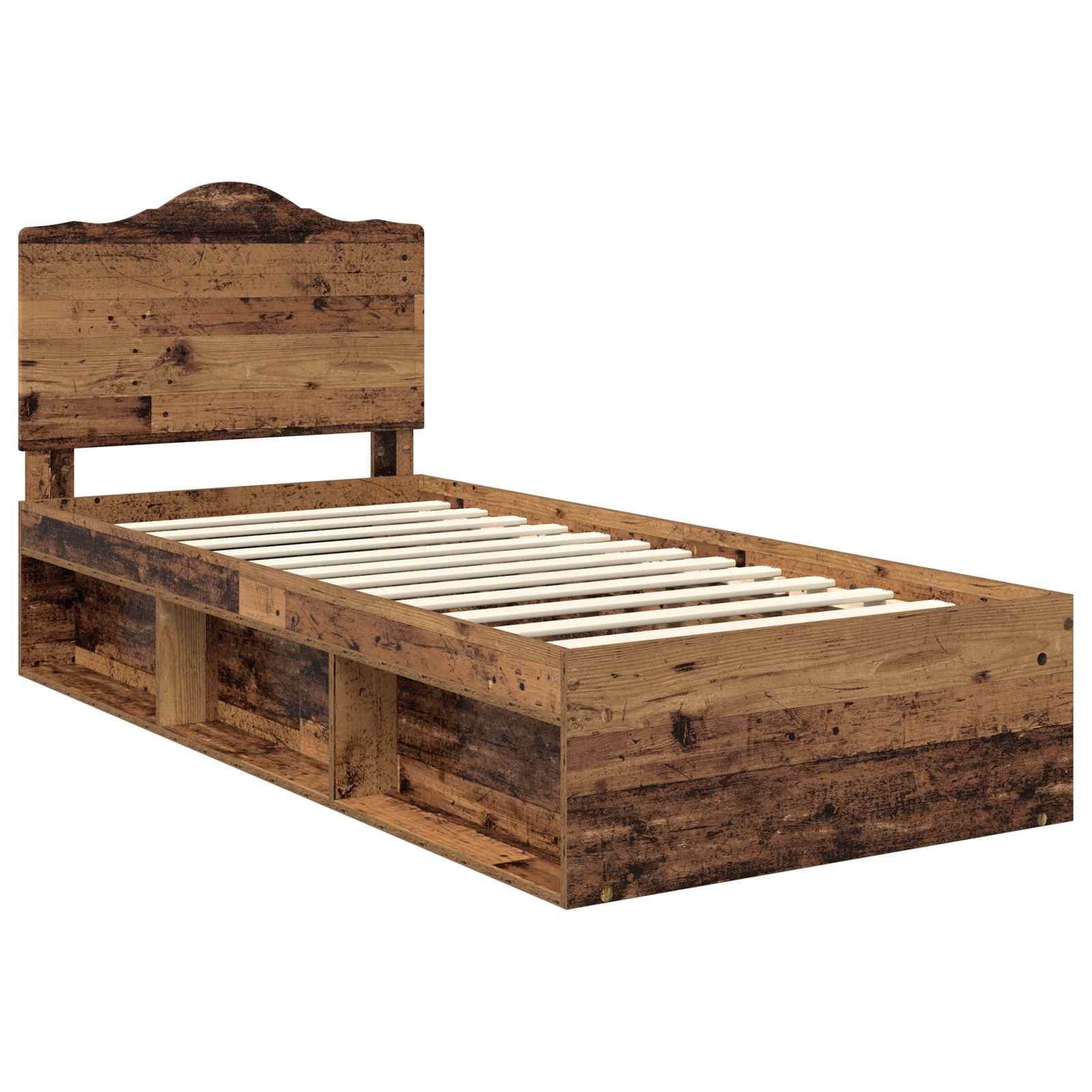 Krevetna konstrukcija Staro drvo 90 x 200 cm Čvrsto borovo drvo