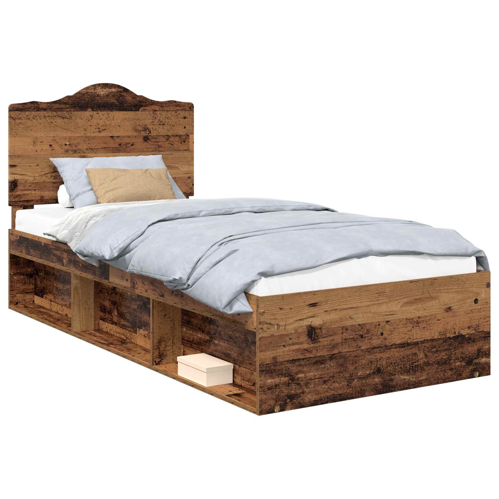 Krevetna konstrukcija Staro drvo 90 x 190 cm Čvrsto borovo drvo