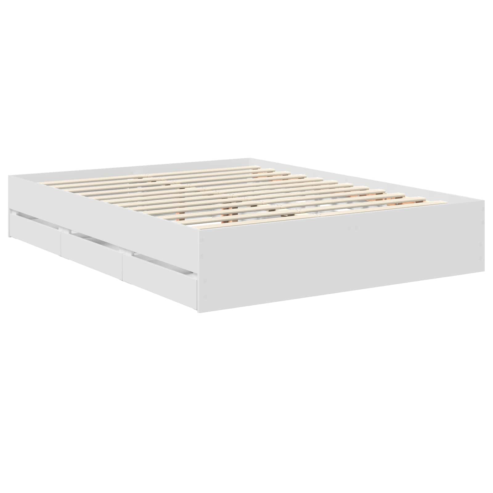 Krevetna konstrukcija Bijela 150 x 200 cm Inženjersko Drvo