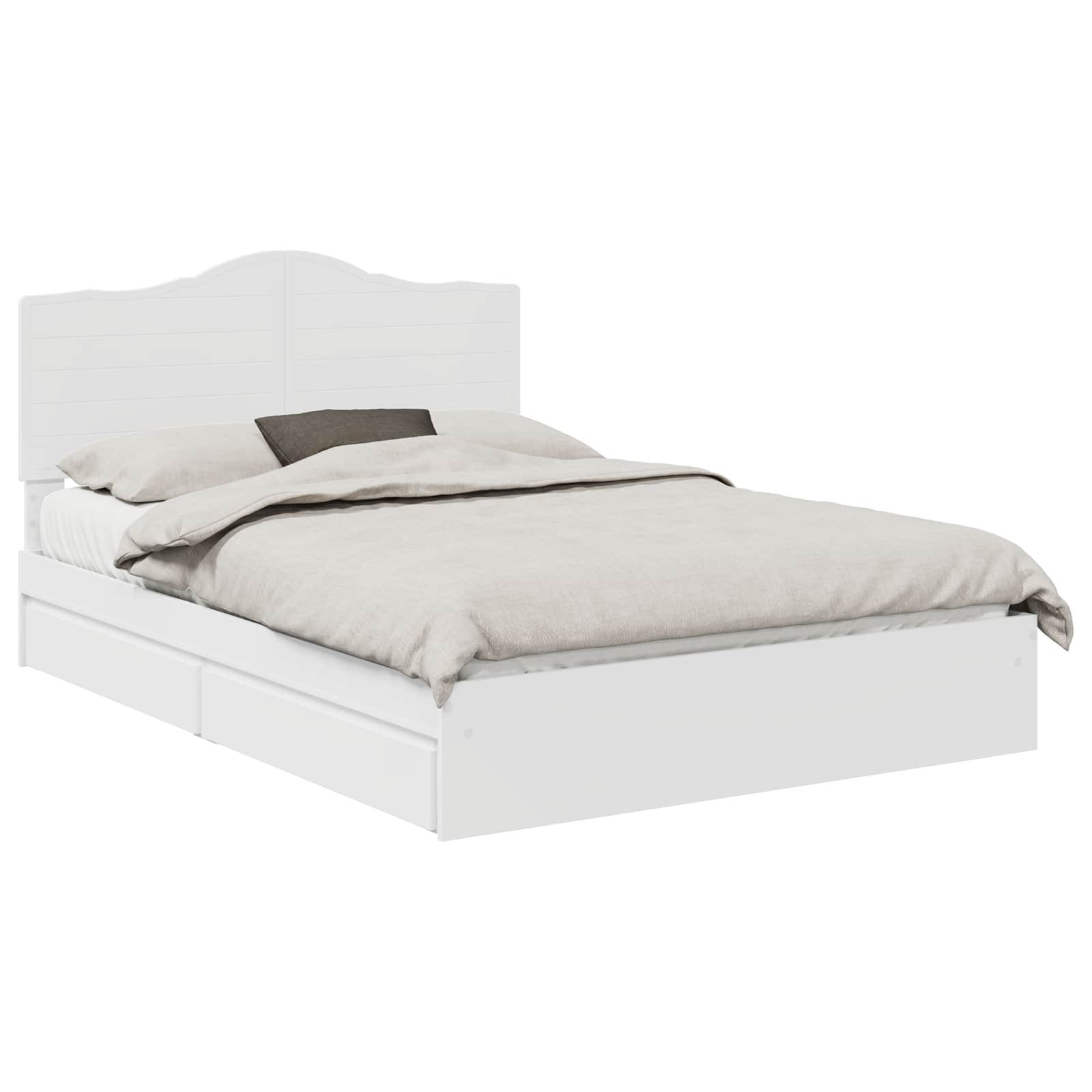 Krevet s od storage Bijelo 140 x 200 cm Konstruirano drvo