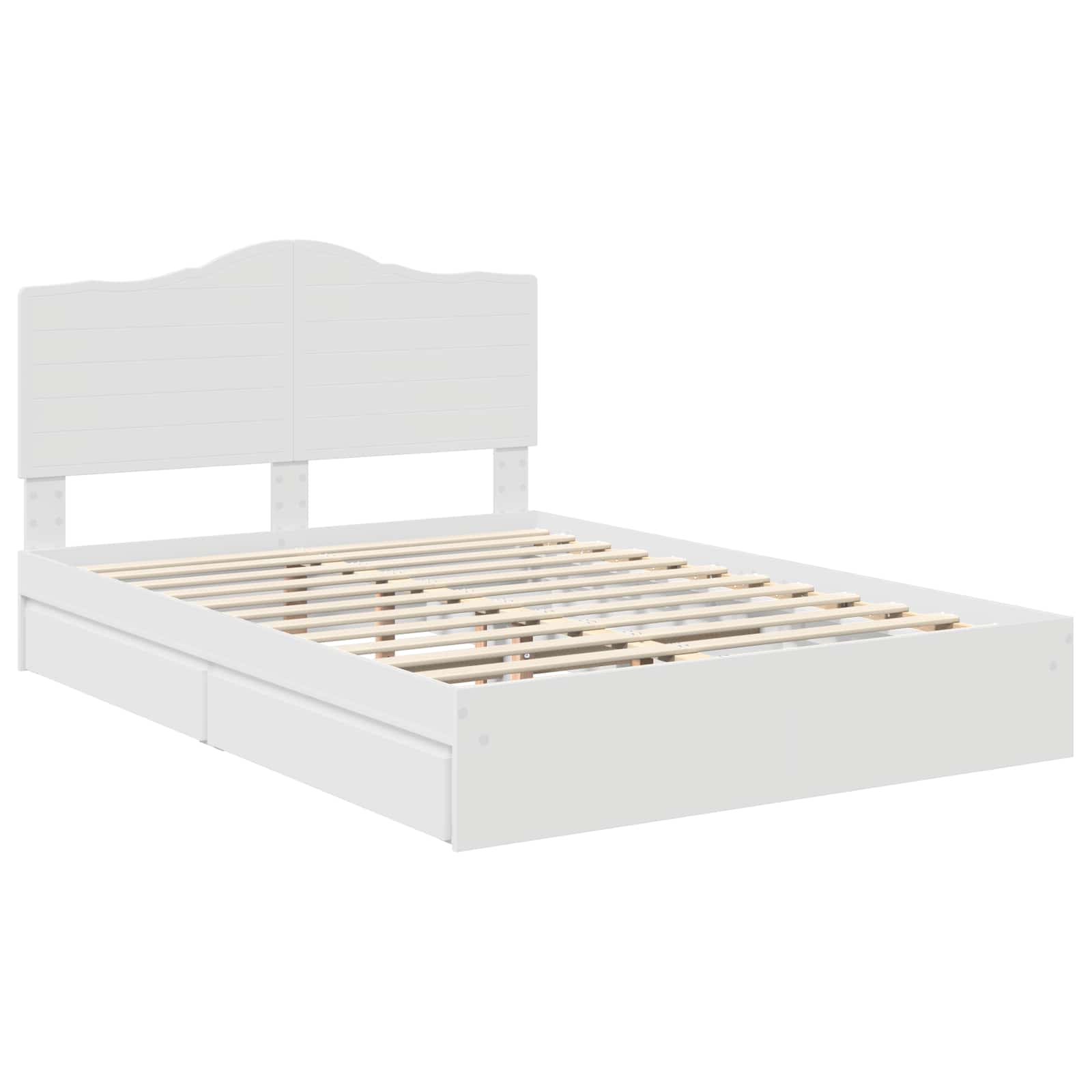Krevet s od storage Bijelo 140 x 200 cm Konstruirano drvo