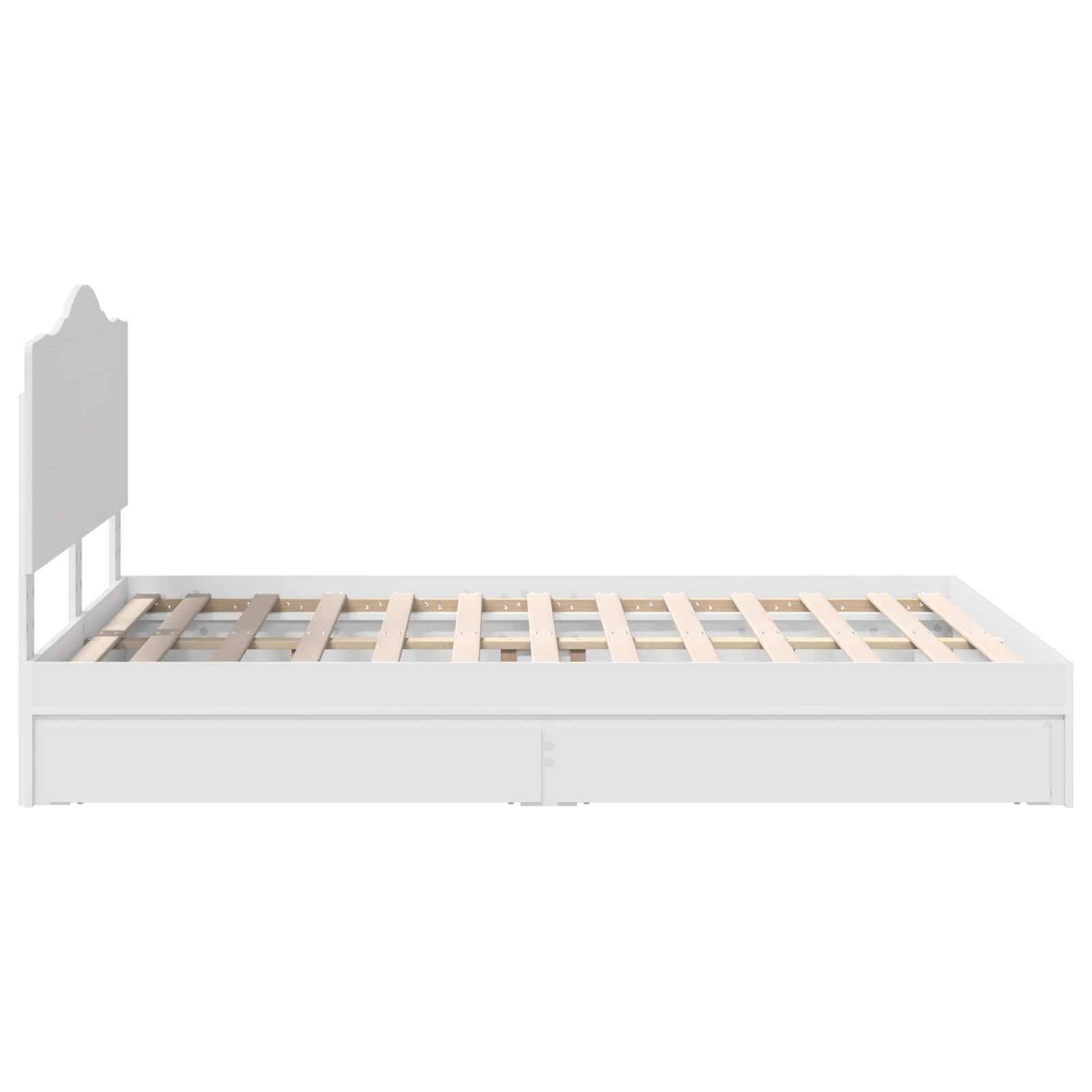 Krevet s od storage Bijelo 140 x 200 cm Konstruirano drvo