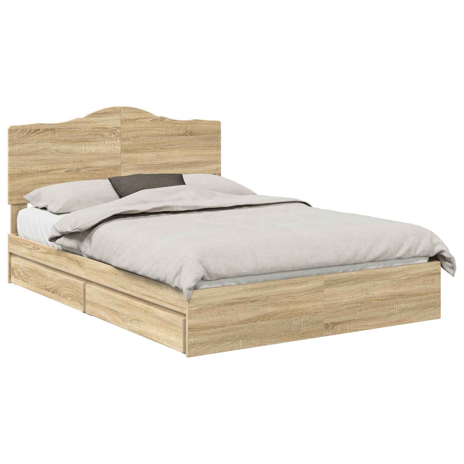 Krevet s od storage Sonoma hrast 140 x 190 cm Konstruirano drvo