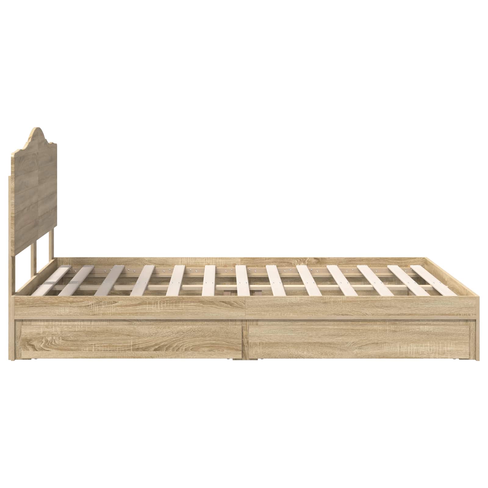 Krevet s od storage Sonoma hrast 140 x 190 cm Konstruirano drvo