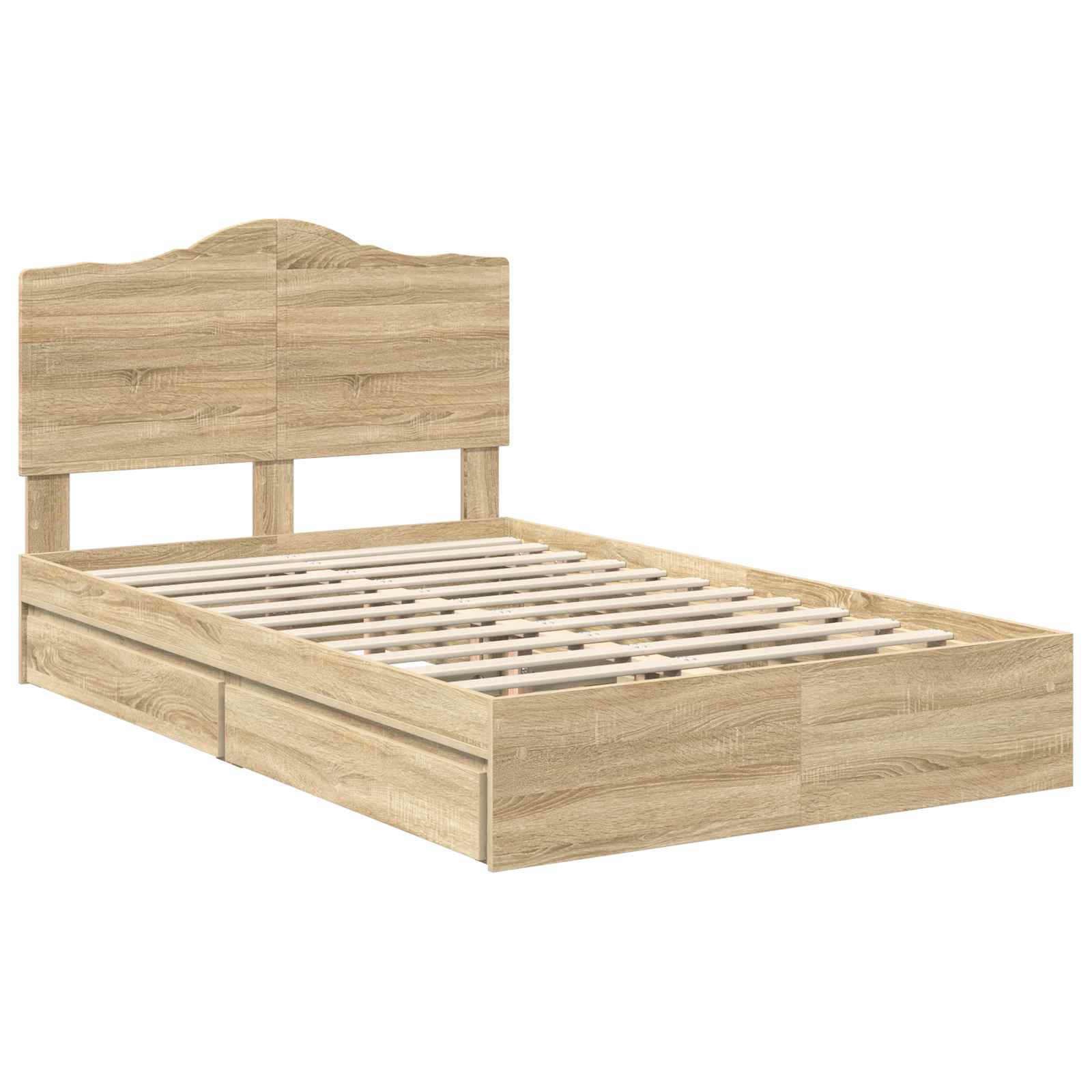 Krevet s od storage Sonoma hrast 135 x 190 cm Konstruirano drvo