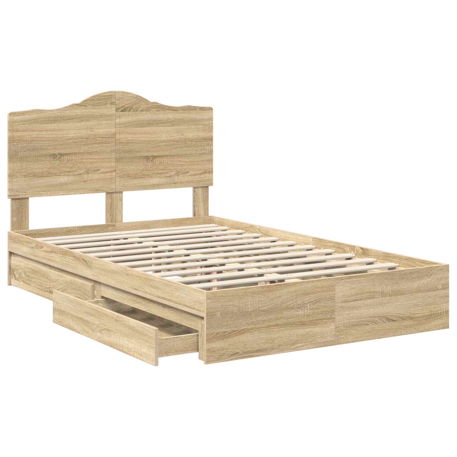 Krevet s od storage Sonoma hrast 135 x 190 cm Konstruirano drvo