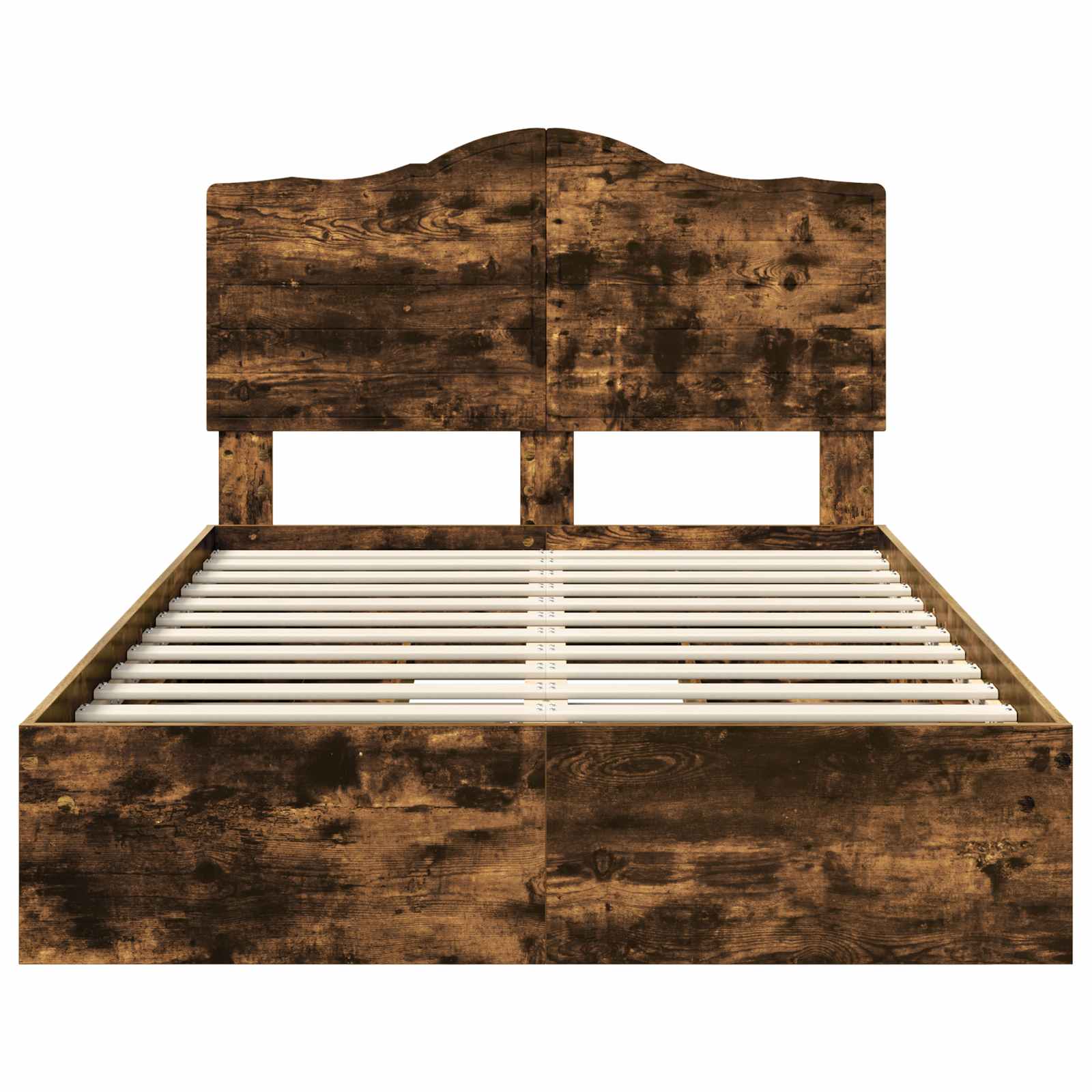 Krevet s od storage s uzglavljem Dimljeni hrast 135 x 190 cm
