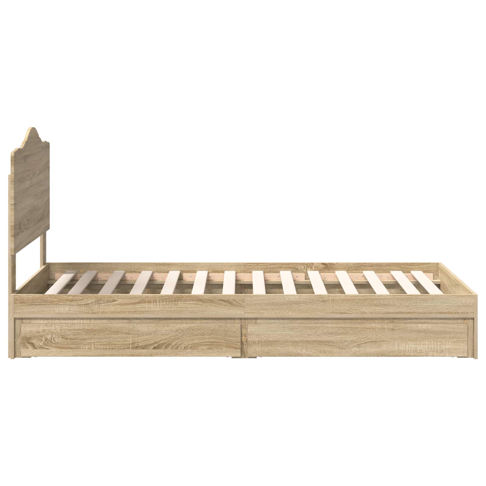 Krevet s od storage Sonoma hrast 100 x 200 cm Konstruirano drvo