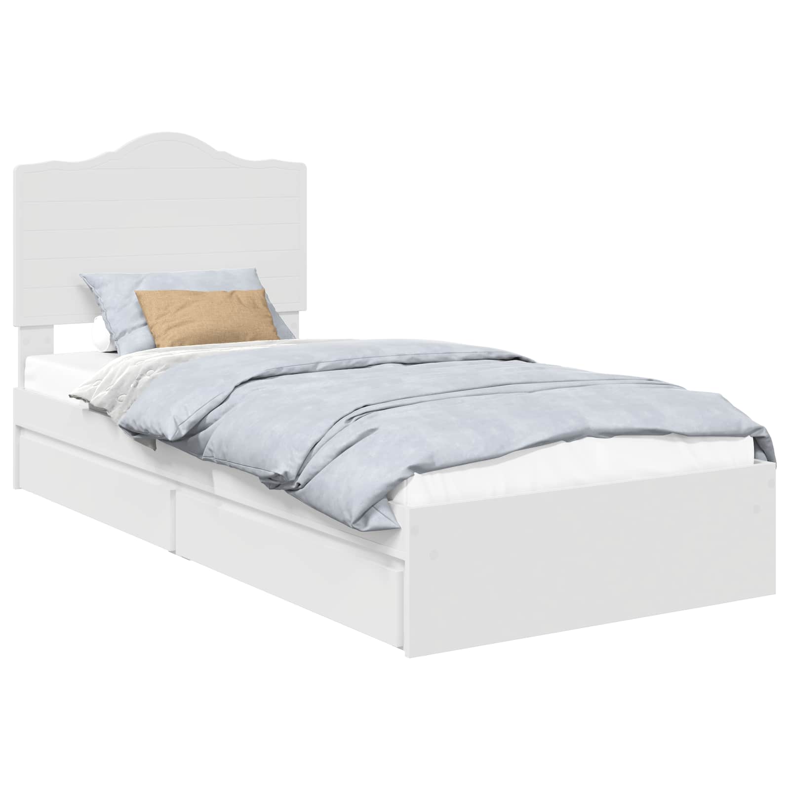 Krevet s od storage Bijelo 90 x 200 cm Konstruirano drvo