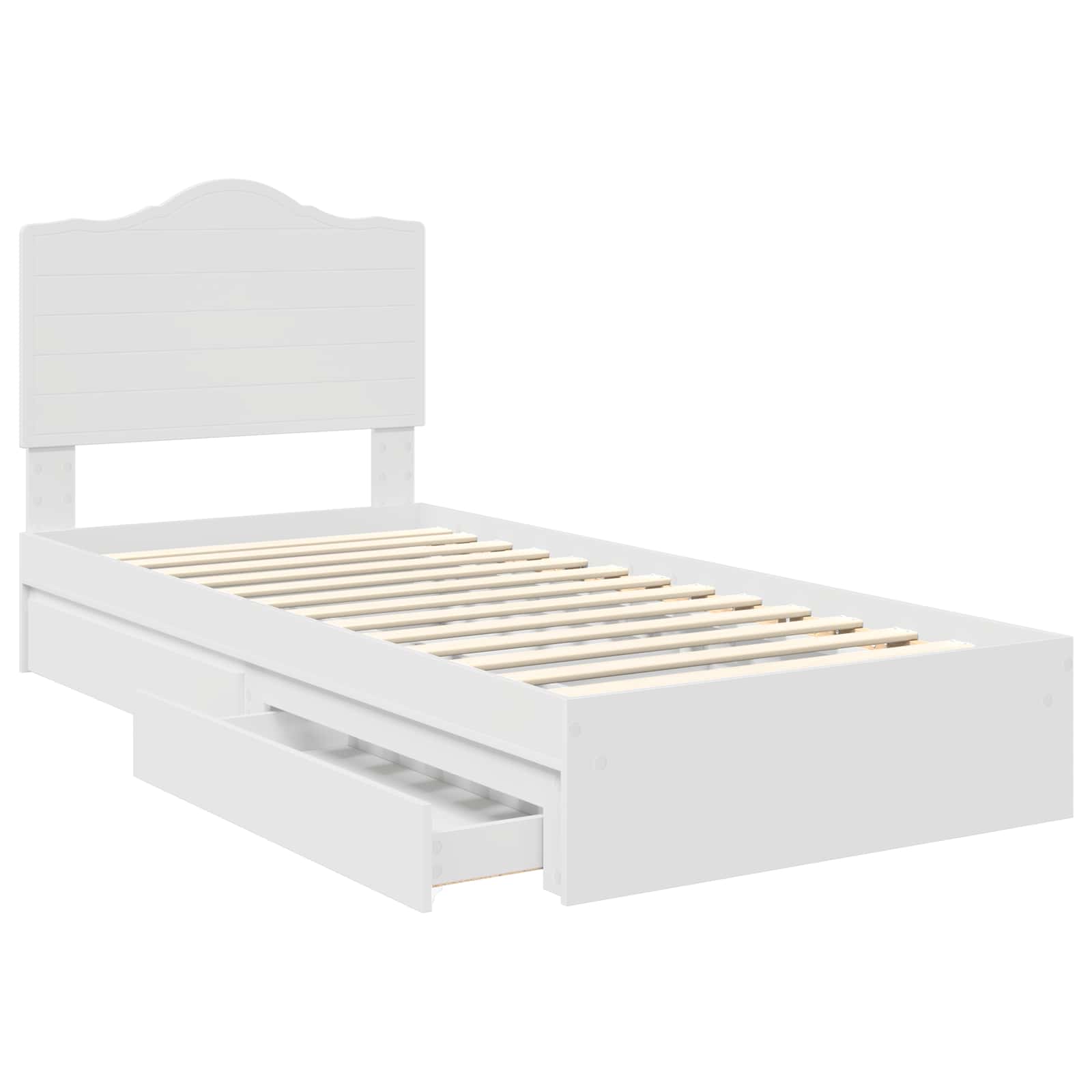 Krevet s od storage Bijelo 90 x 200 cm Konstruirano drvo