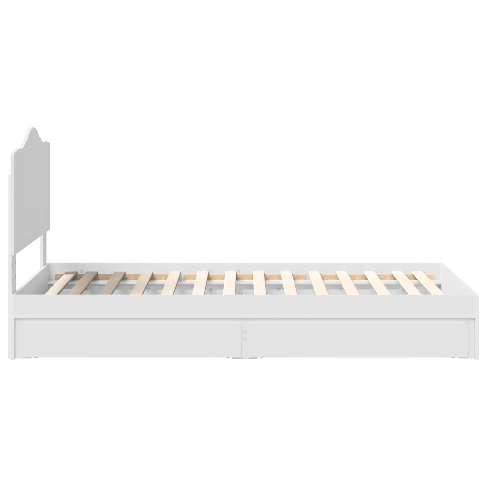 Krevet s od storage Bijelo 90 x 200 cm Konstruirano drvo