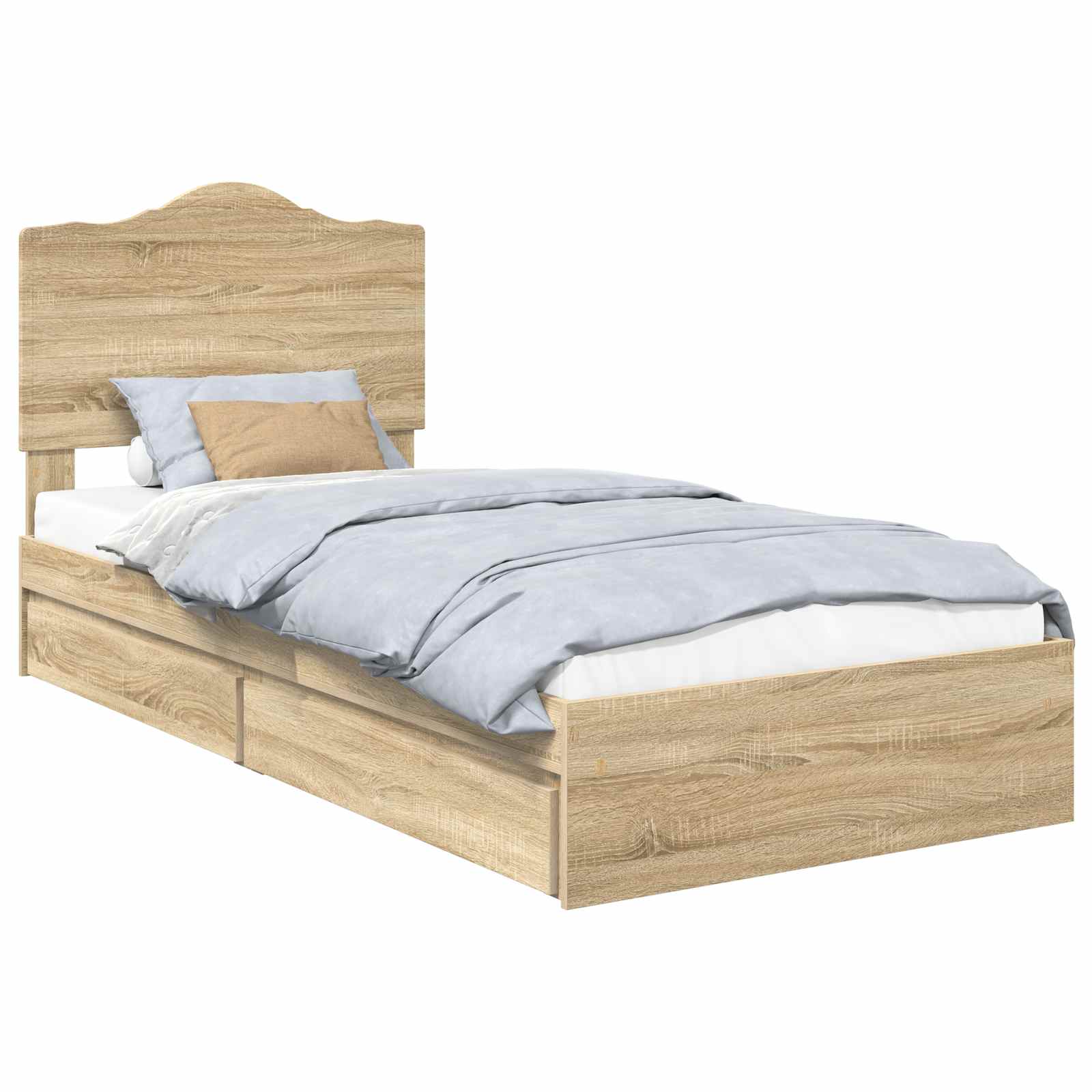 Krevet s od storage Sonoma hrast 90 x 200 cm Konstruirano drvo