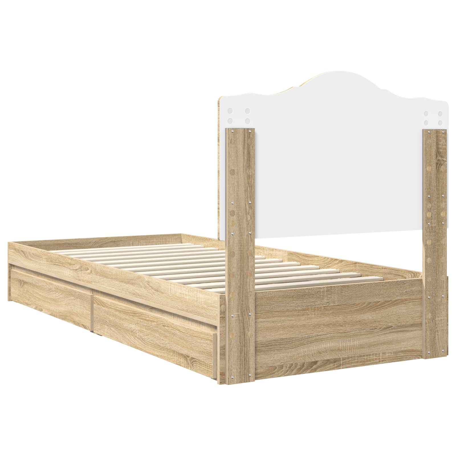 Krevet s od storage Sonoma hrast 70 x 190 cm Konstruirano drvo