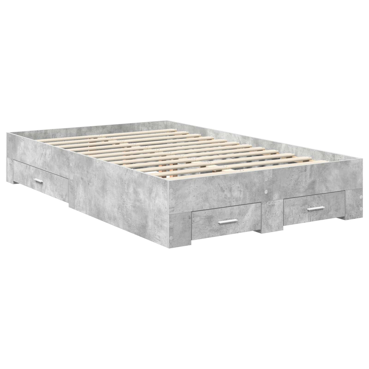 Krevetna konstrukcija s ladicama Betonski sivi 135 x 190 cm