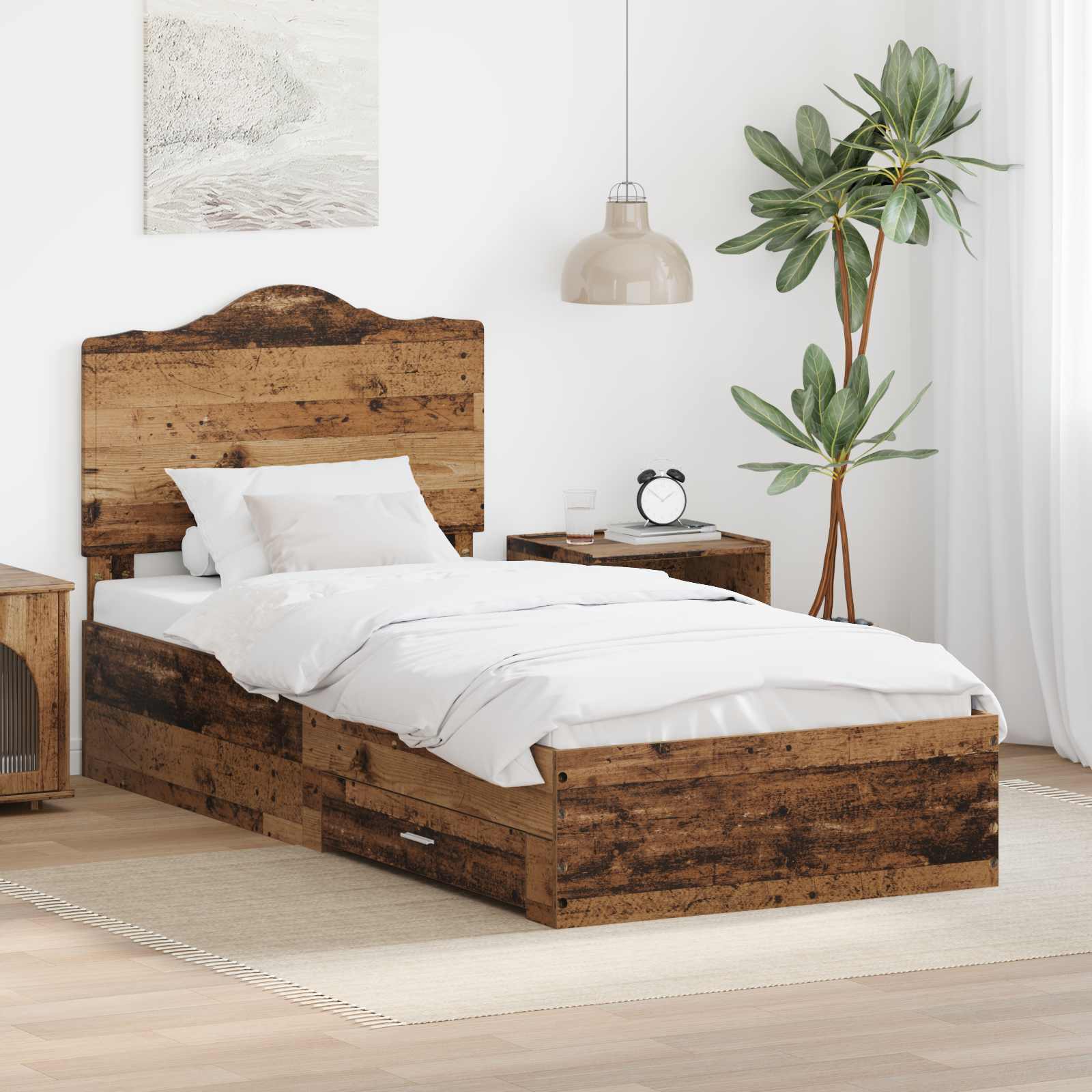 Krevetna konstrukcija Staro drvo 100 x 200 cm Konstruirano drvo