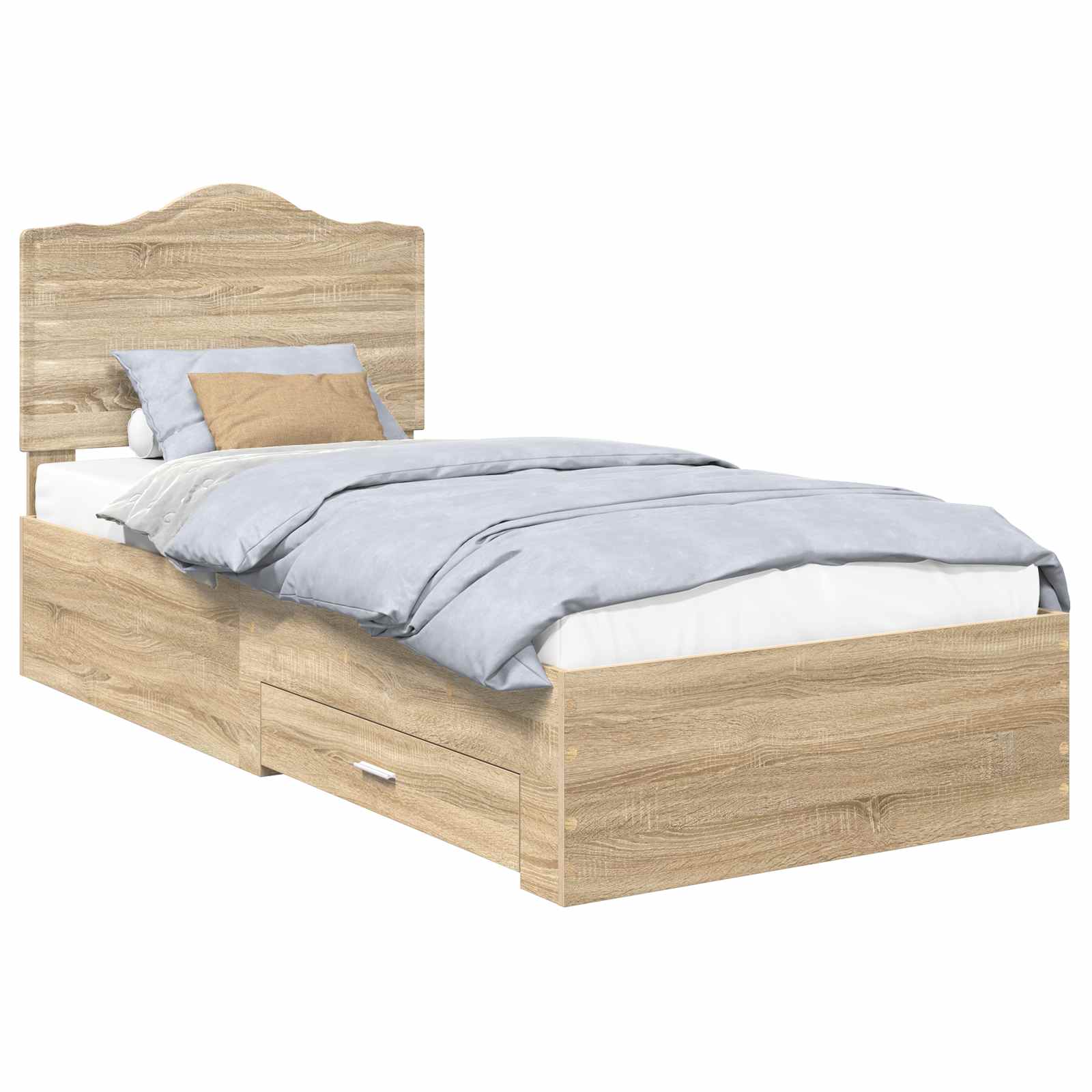 Krevetna konstrukcija s uzglavljem Sonoma hrast 70 x 190 cm