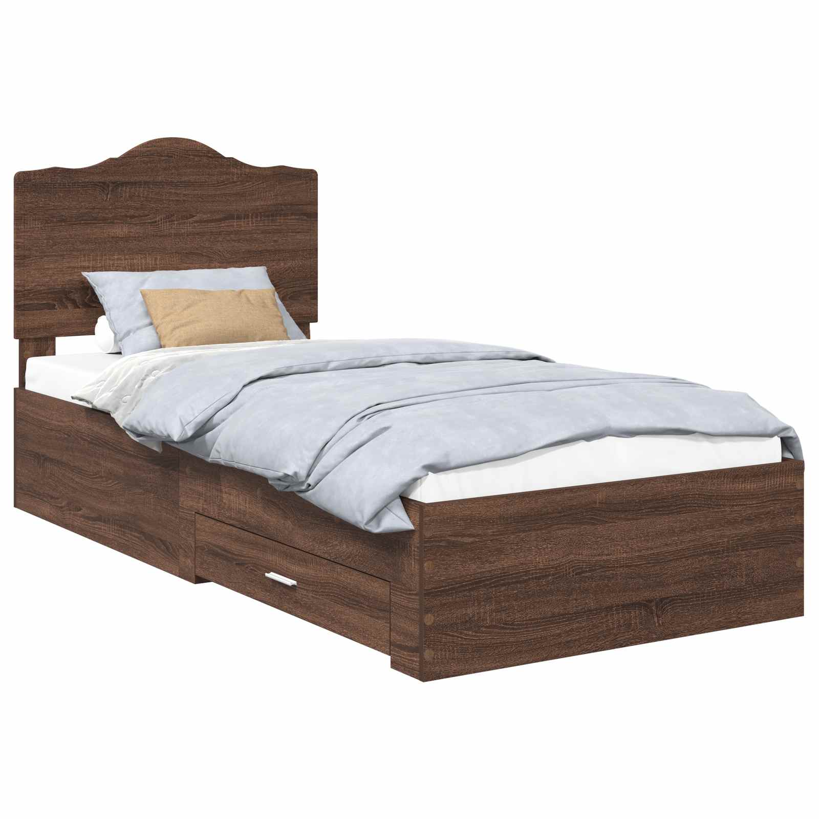 Krevetna konstrukcija Smeđi hrast 70 x 190 cm Konstruirano drvo