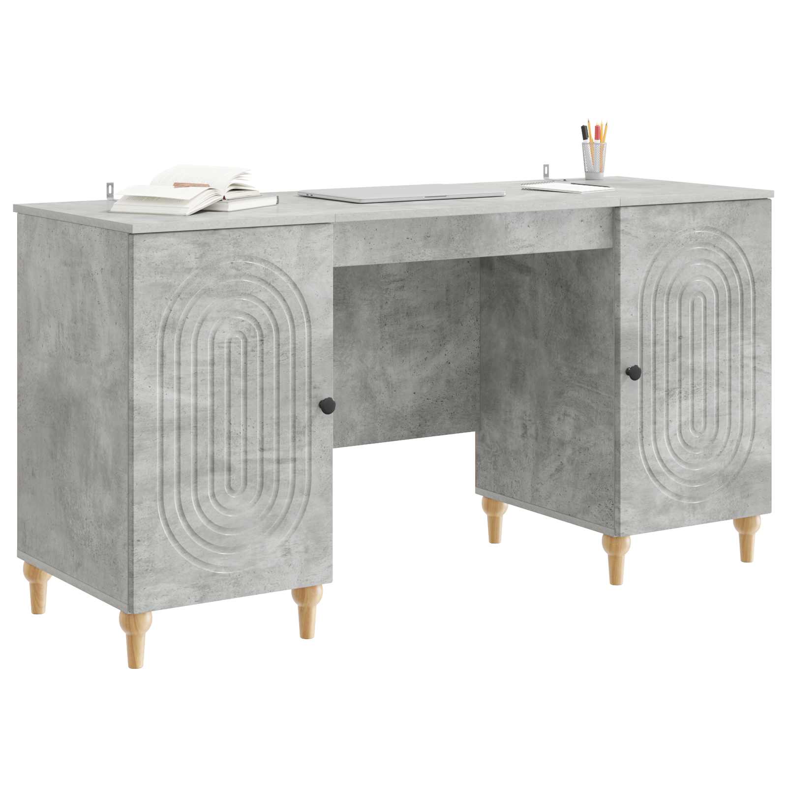 Stol Betonska siva 142,5 x 50 x 75 cm Konstruirano drvo