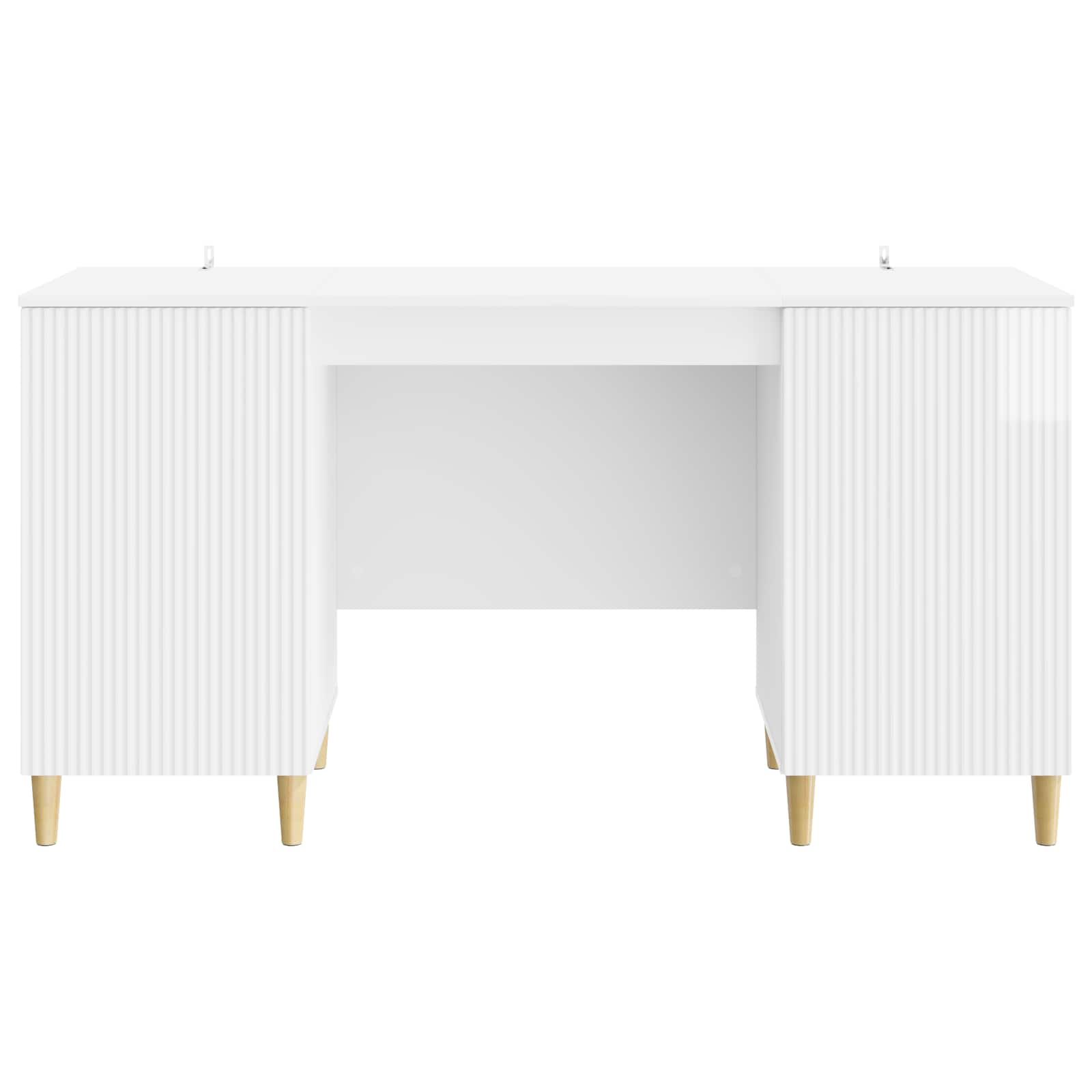 Stol Bijela visokog sjaja 142,5 x 50 x 75 cm Konstruirano drvo