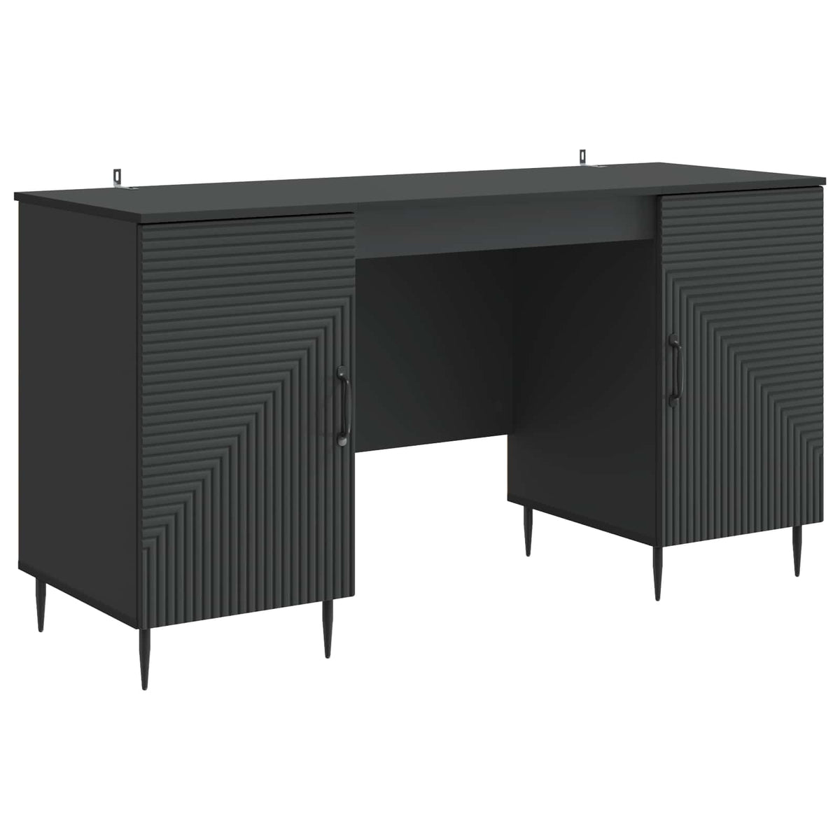 Stol Crna 142,5 x 50 x 75 cm Konstruirano drvo