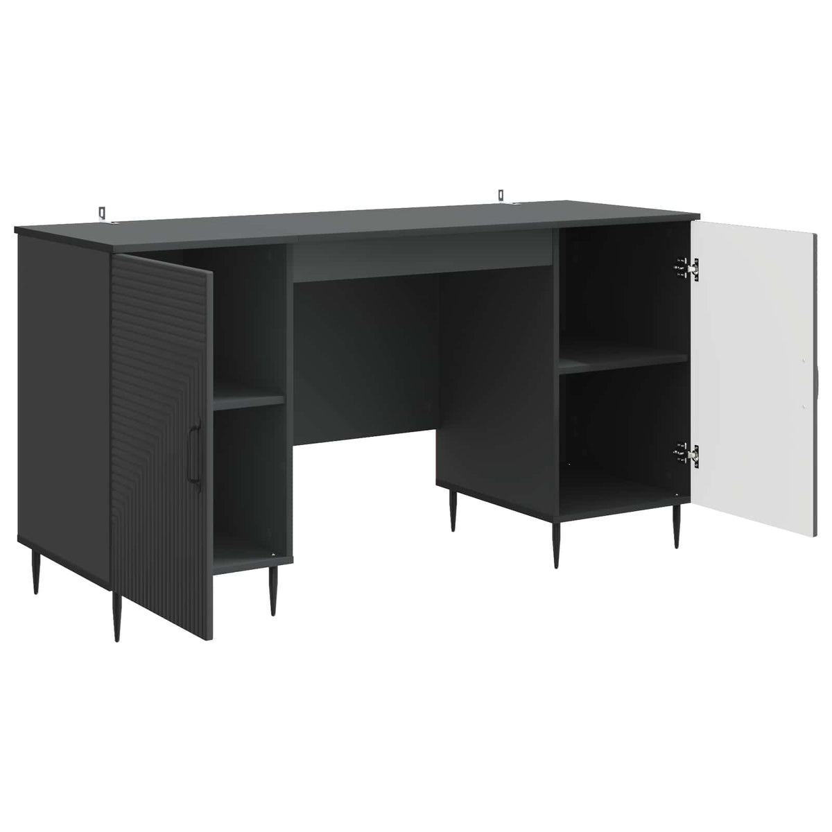 Stol Crna 142,5 x 50 x 75 cm Konstruirano drvo