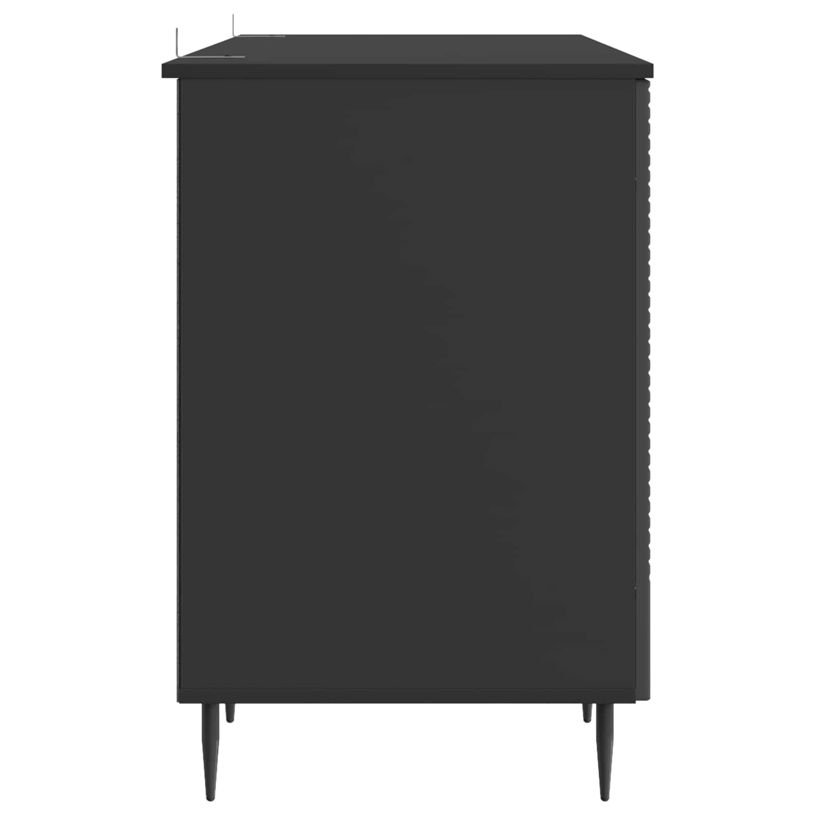 Stol s policom Crna 142,5 x 50 x 75 cm Konstruirano drvo