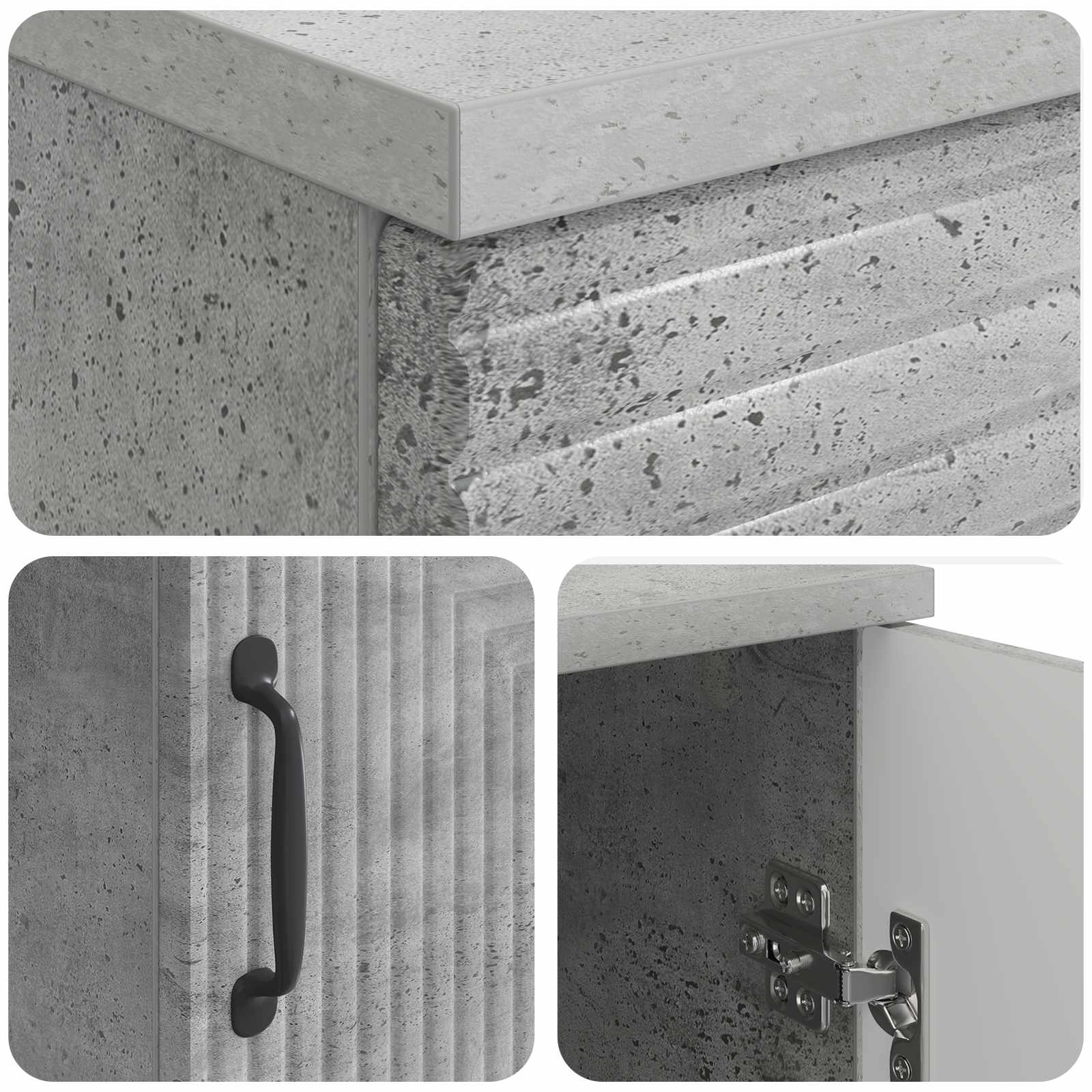 Stol Betonska siva 142,5 x 50 x 75 cm Konstruirano drvo