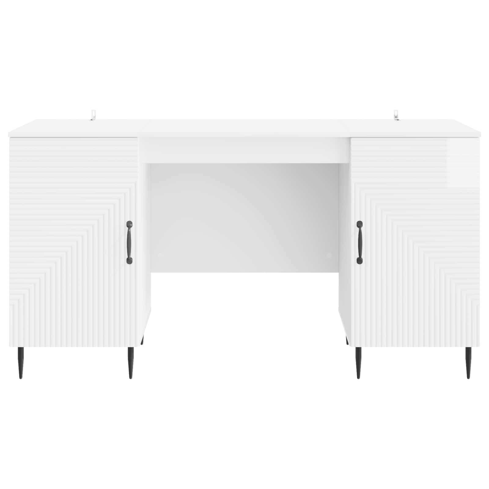 Stol Bijela visokog sjaja 142,5 x 50 x 75 cm Konstruirano drvo
