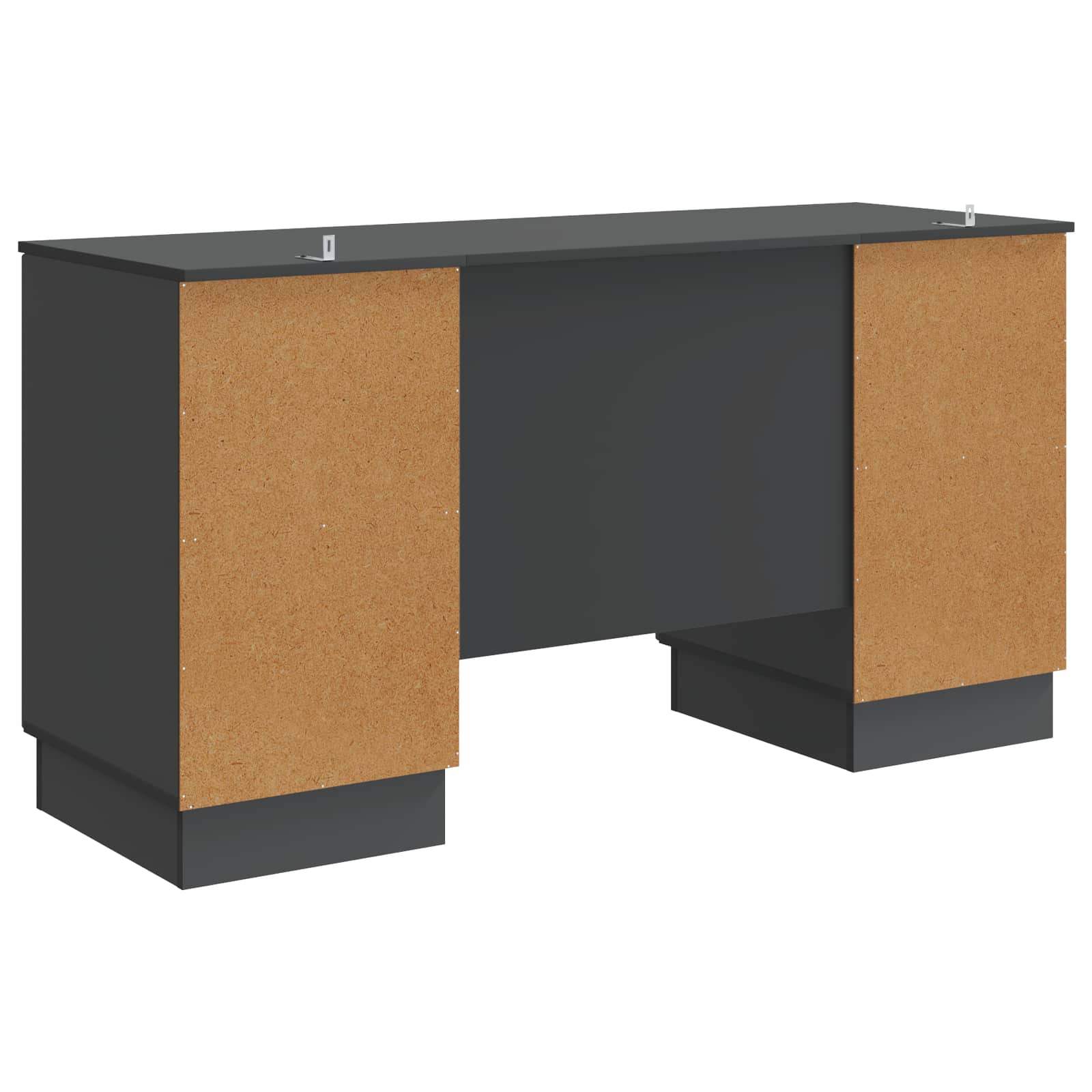 Stol s policom Crna 142,5 x 50 x 75 cm Konstruirano drvo