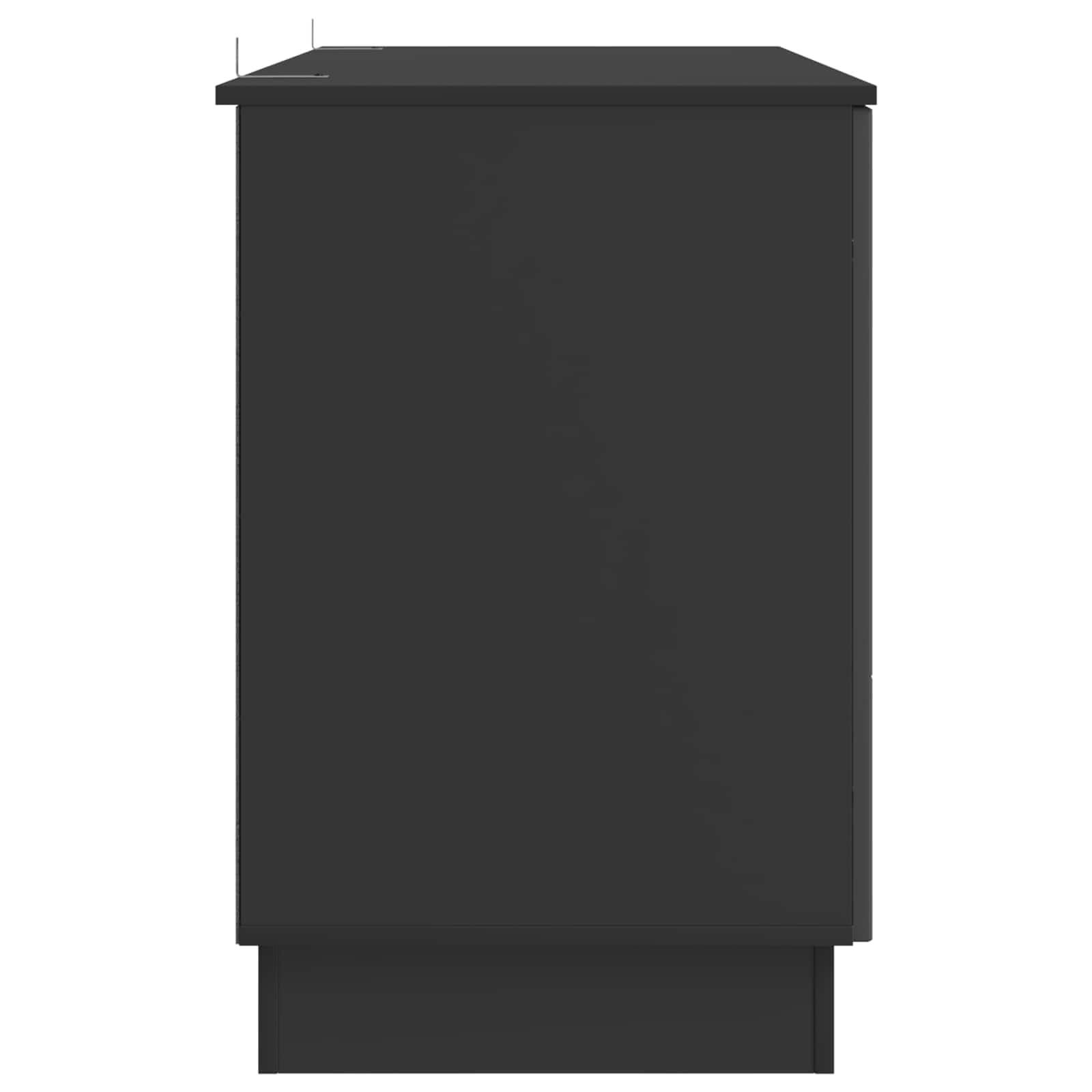 Stol s policom Crna 142,5 x 50 x 75 cm Konstruirano drvo
