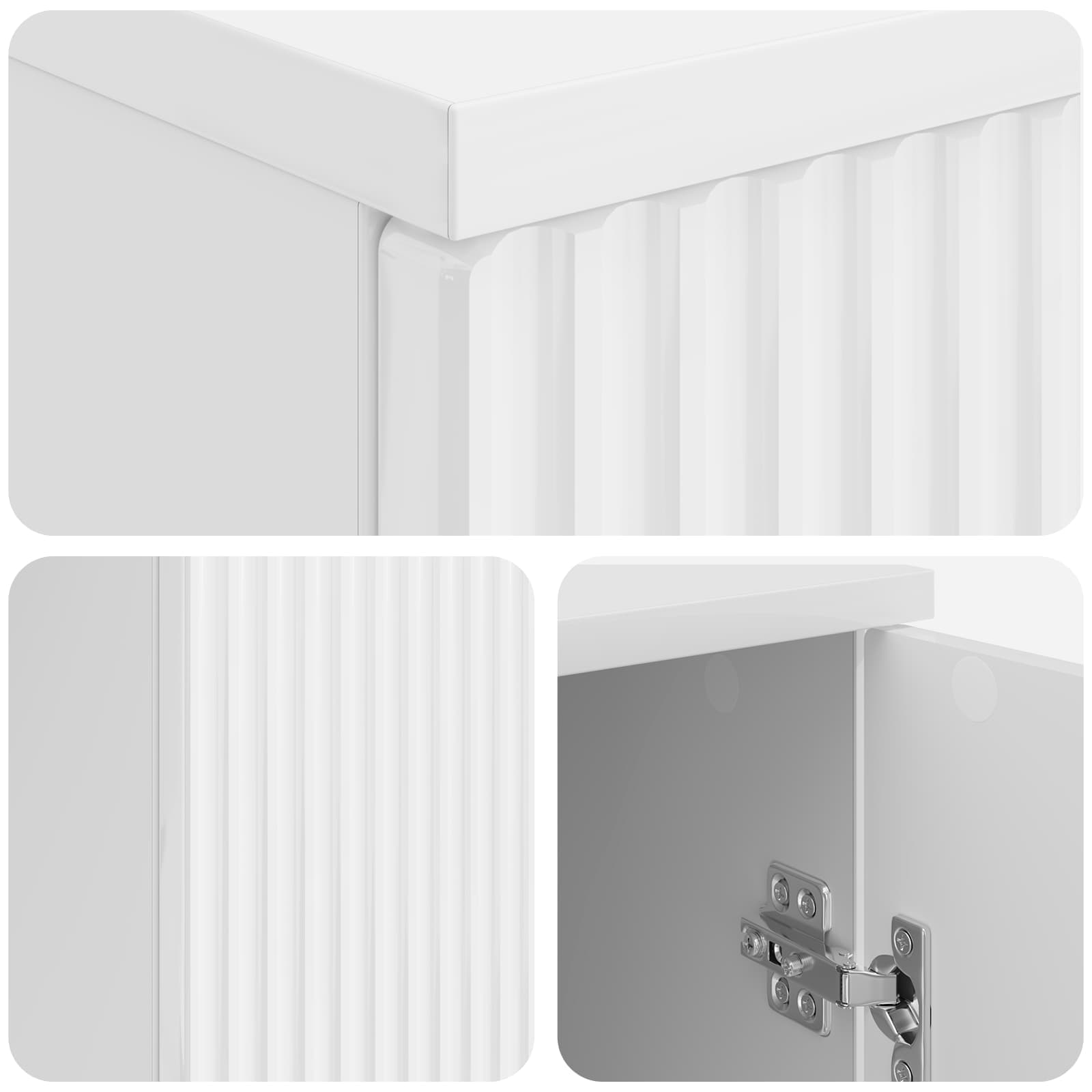 Stol Bijela visokog sjaja 142,5 x 50 x 75 cm Konstruirano drvo