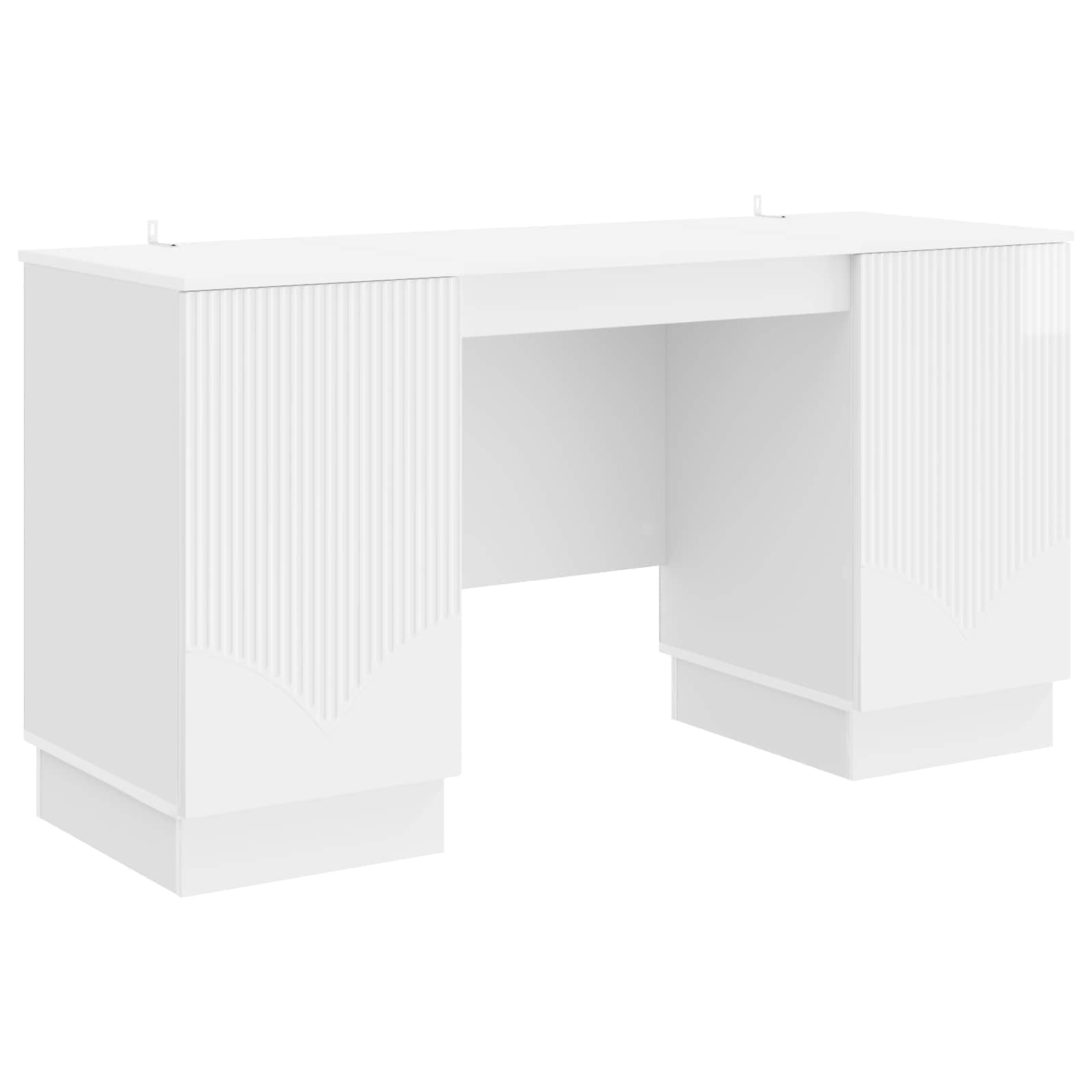 Stol Bijela visokog sjaja 142,5 x 50 x 75 cm Konstruirano drvo