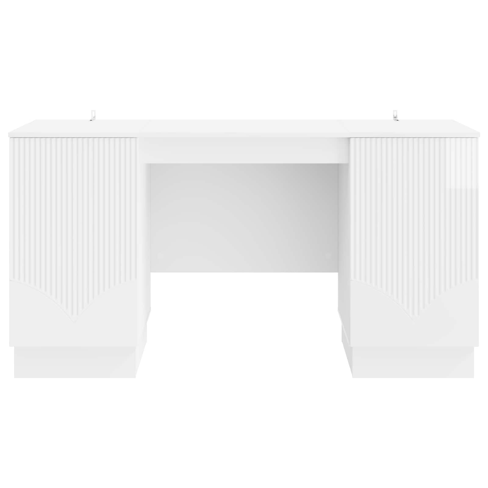 Stol Bijela visokog sjaja 142,5 x 50 x 75 cm Konstruirano drvo