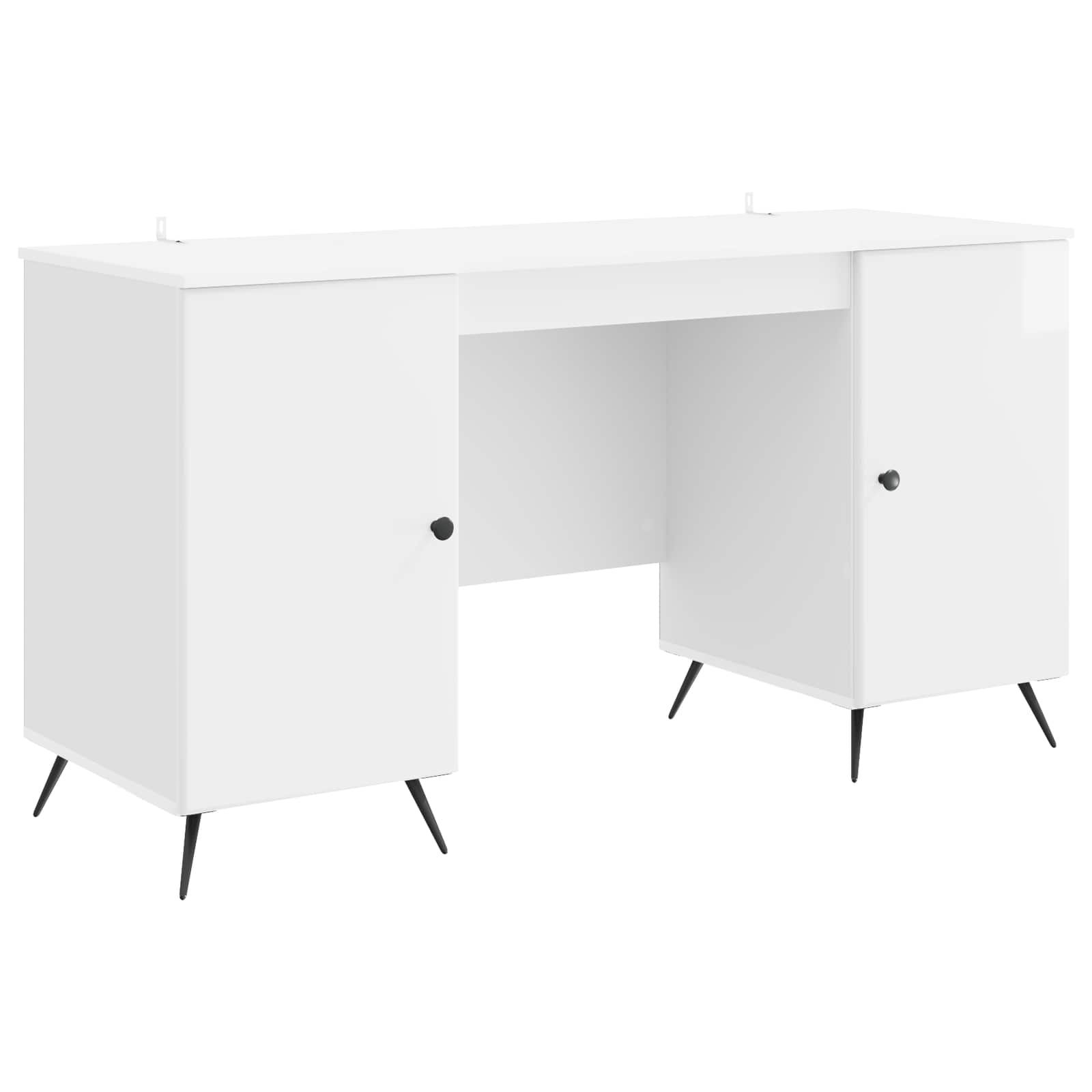 Stol Bijela visokog sjaja 142,5 x 50 x 75 cm Konstruirano drvo