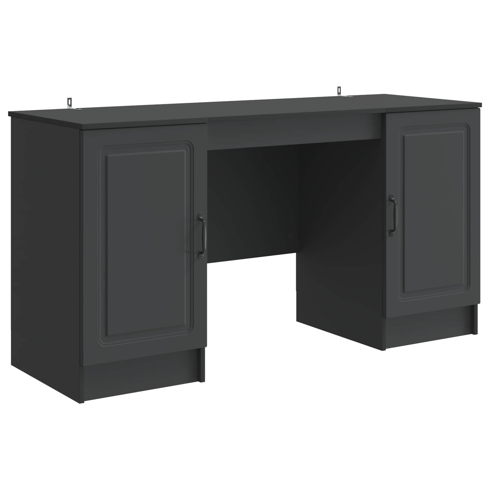 Stol s policom Crna 142,5 x 50 x 75 cm Konstruirano drvo