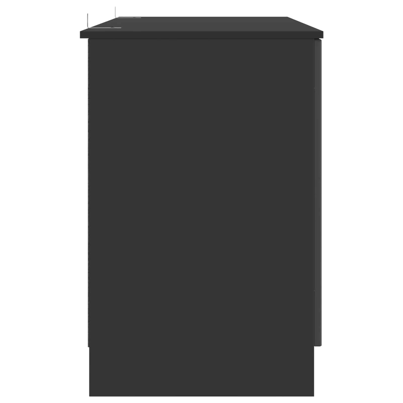 Stol s policom Crna 142,5 x 50 x 75 cm Konstruirano drvo