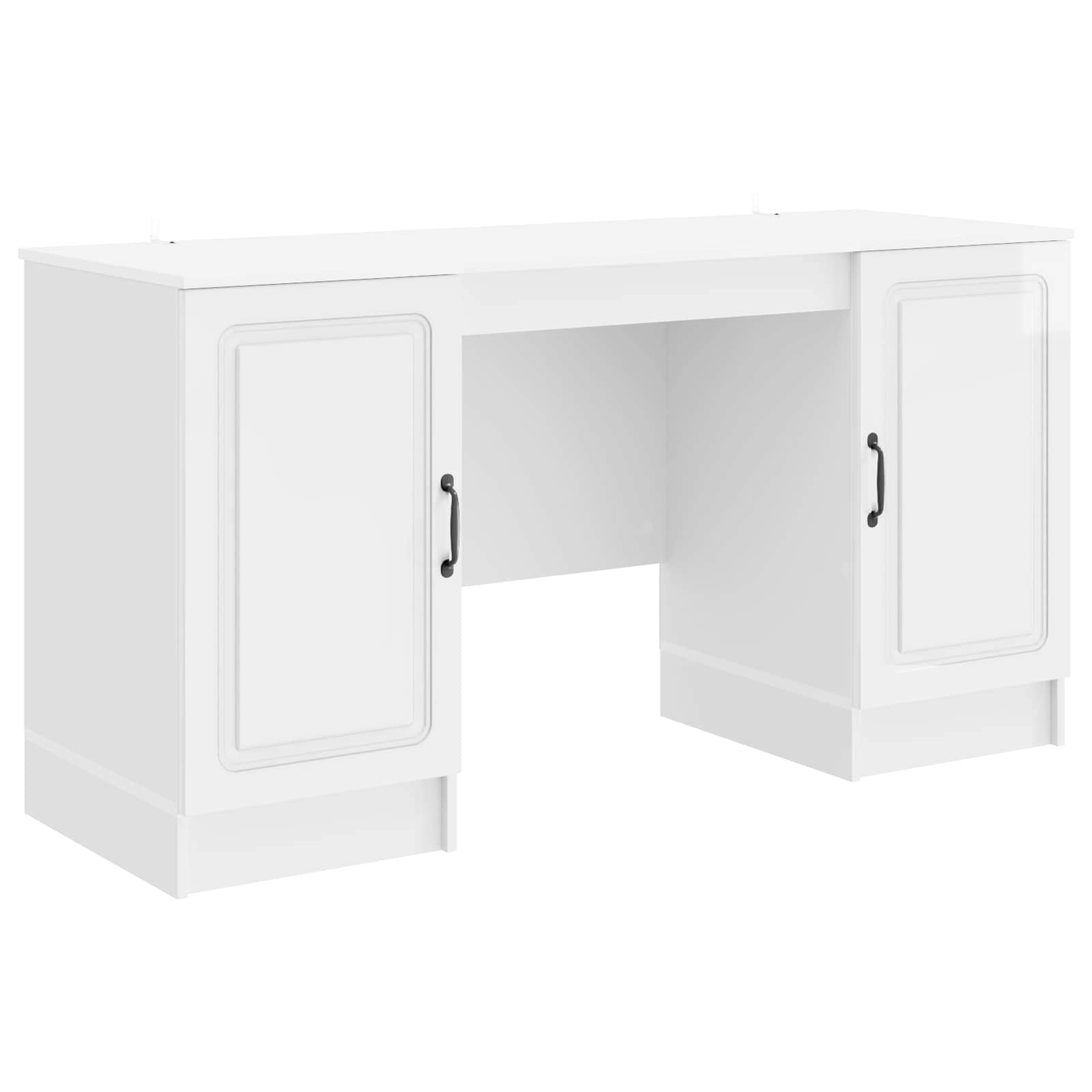 Stol Bijela visokog sjaja 142,5 x 50 x 75 cm Konstruirano drvo