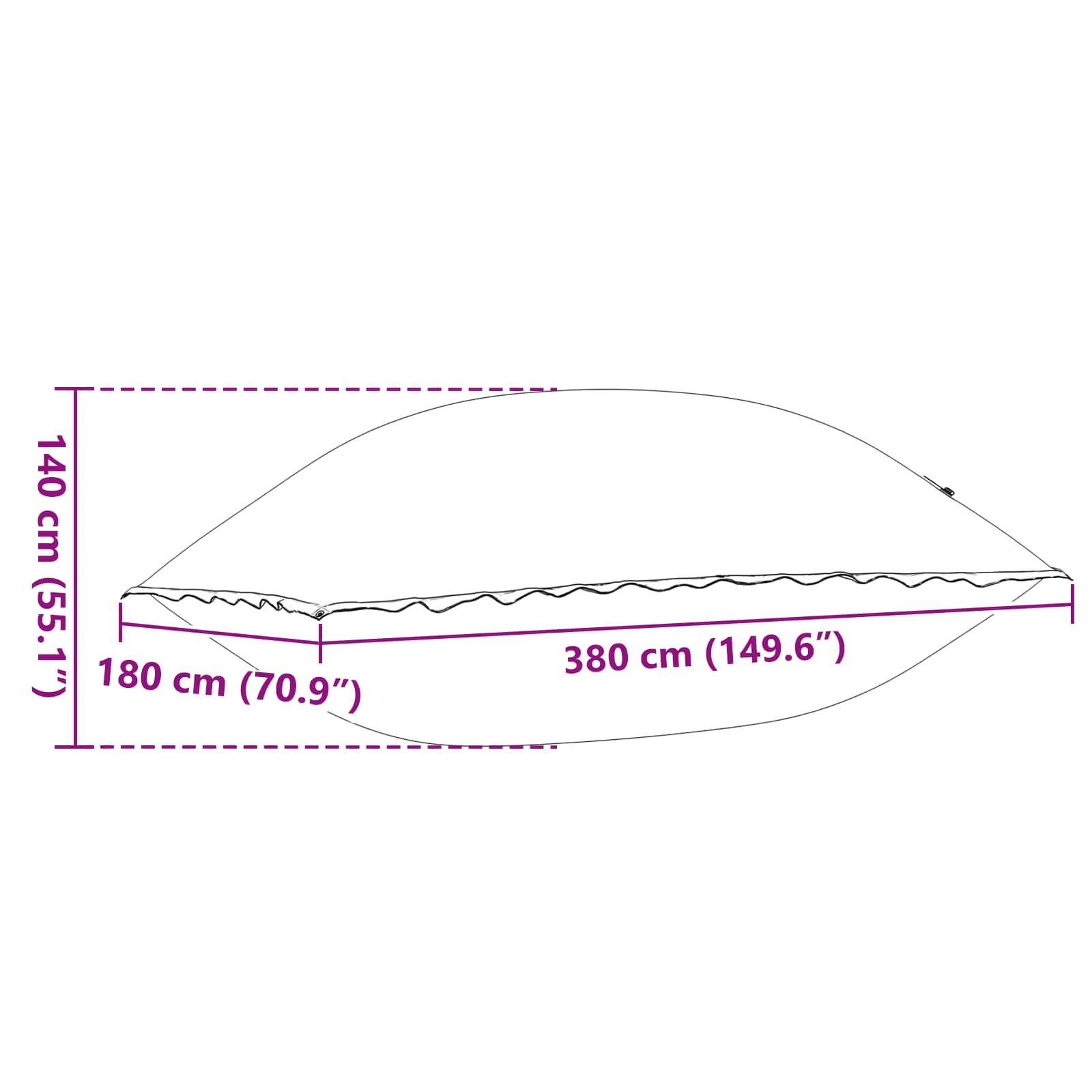 Zimski Bazen Jastuk Plava 380 x 180 x 140 cm PVC