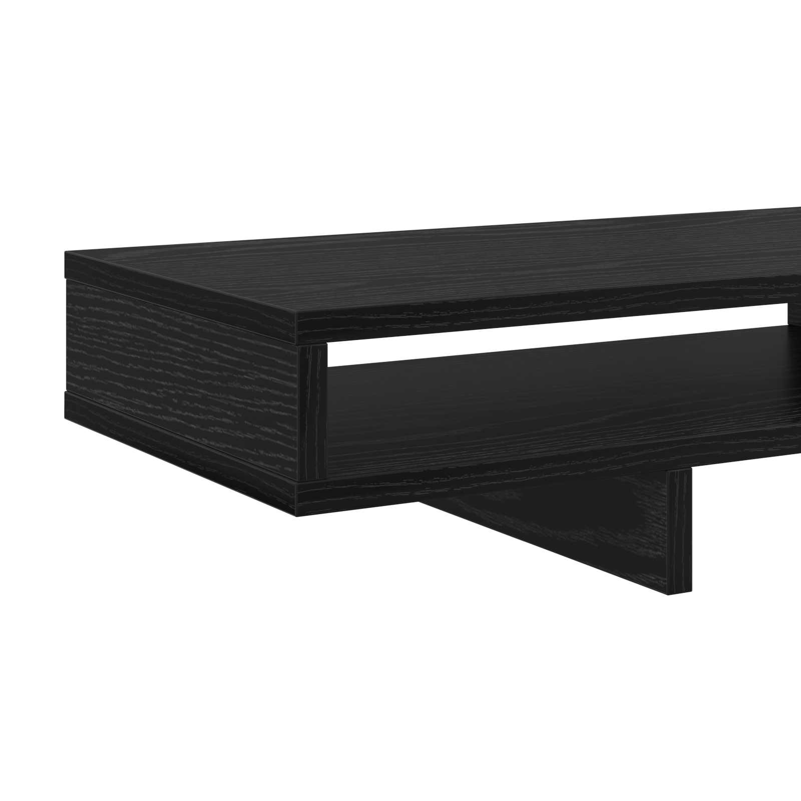 Stalak za Monitor Crna 100 x 27 x 15 cm Konstruirano drvo