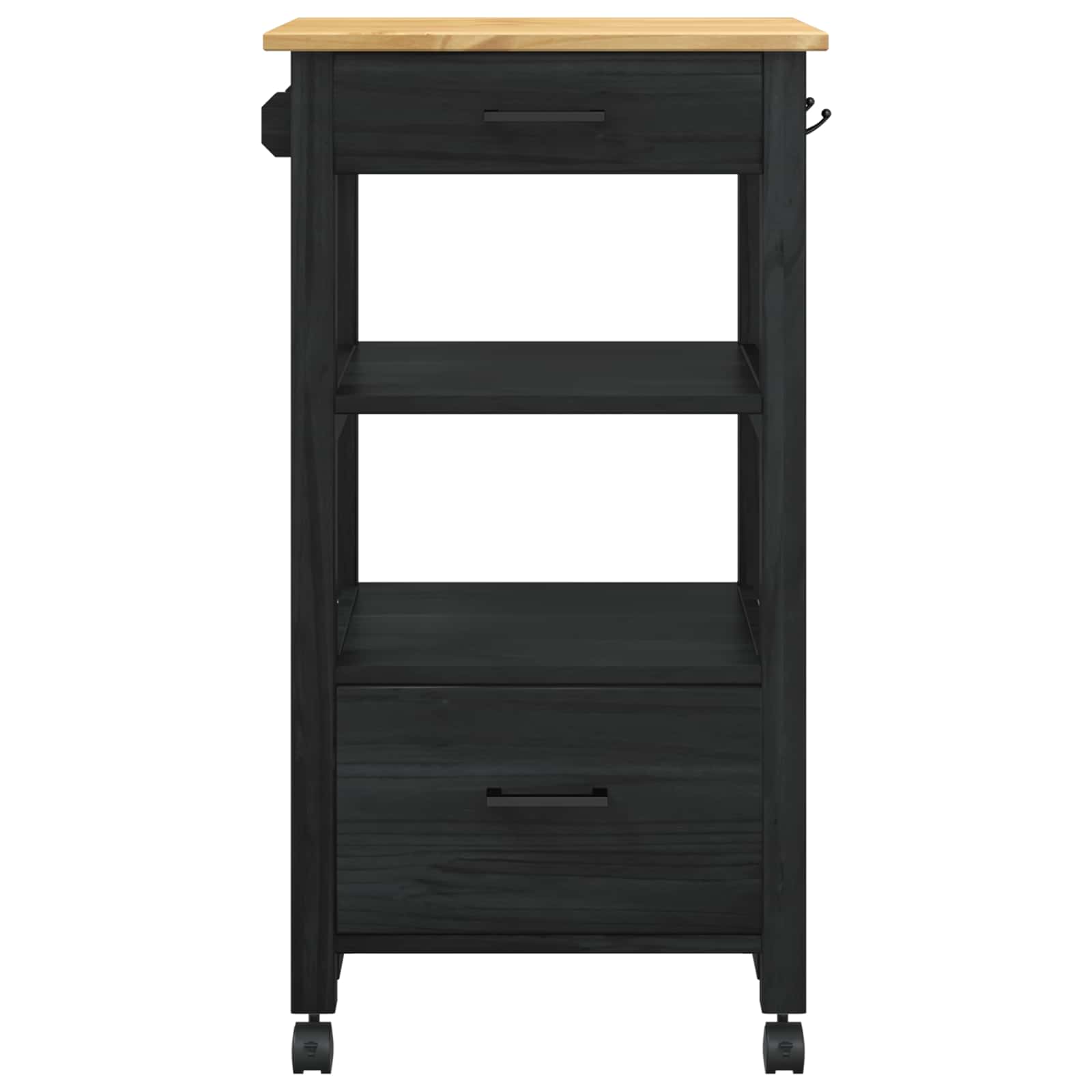 Kuhinjski kolica MONZA Crna 48 x 40 x 88,5 cm