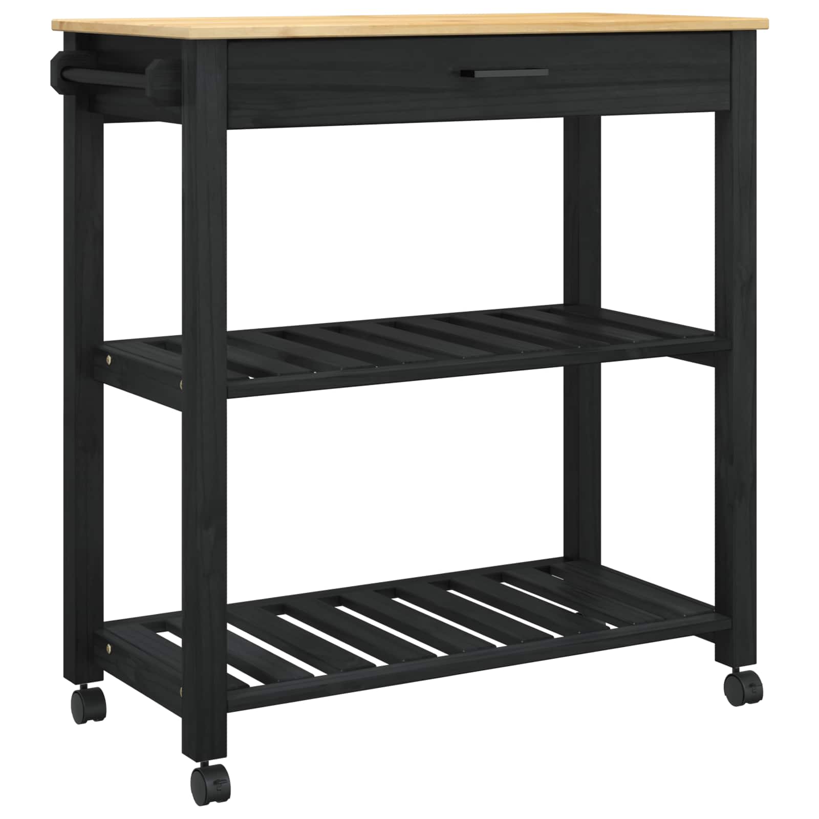 Kuhinjski kolica MONZA Crna 84 x 40 x 88,5 cm