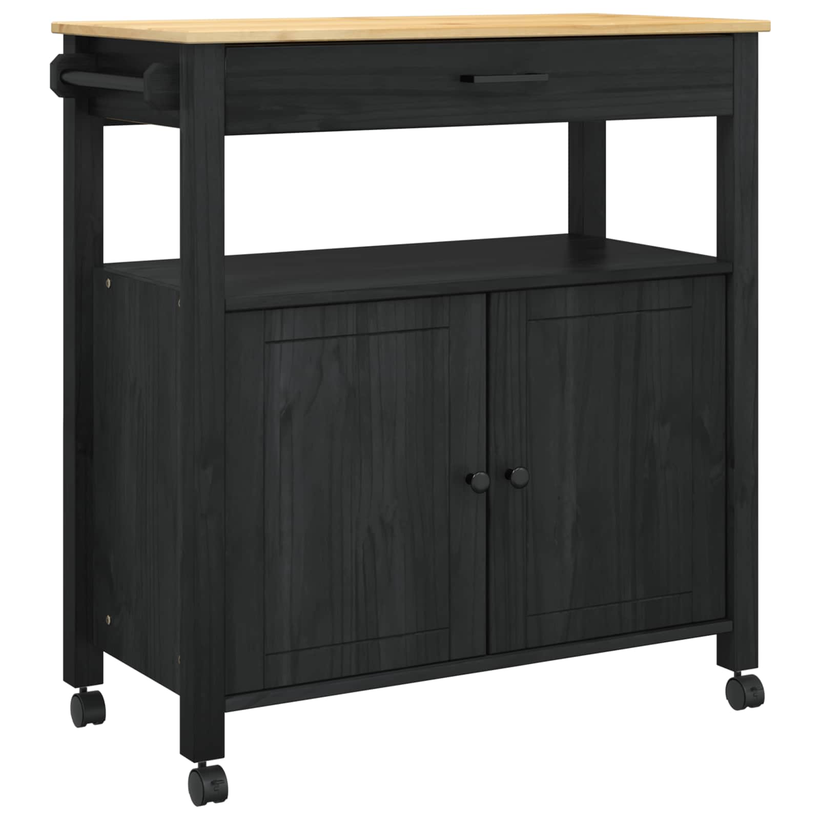 Kuhinjski kolica MONZA Crna 84 x 40 x 88,5 cm