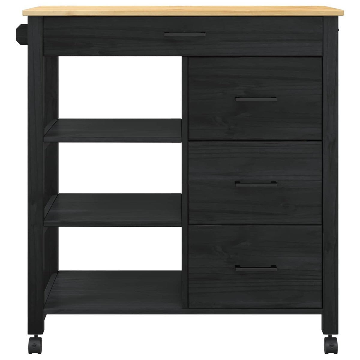 Kuhinjski kolica MONZA Crna 84 x 40 x 88,5 cm