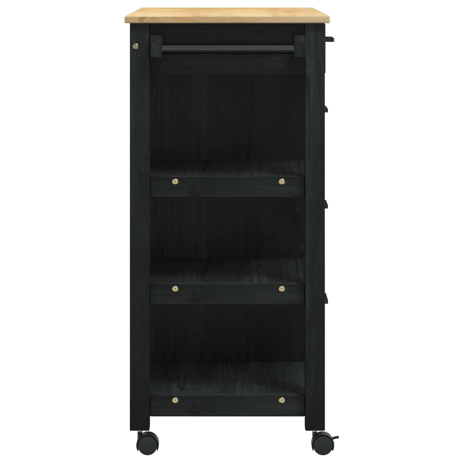 Kuhinjski kolica MONZA Crna 84 x 40 x 88,5 cm