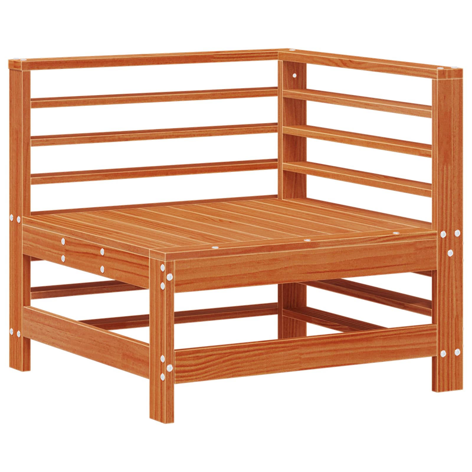 Sekcionalna sofa 3 Komad Vosak Smeđa Masivna borovina