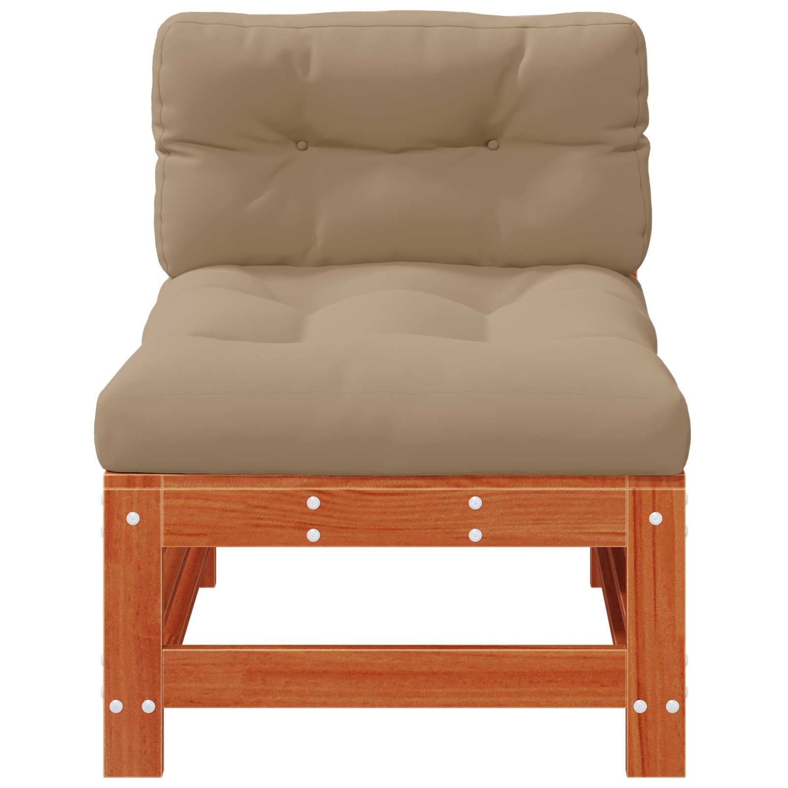 Srednji kauč za vrt Masivna borovina Vosak Smeđa