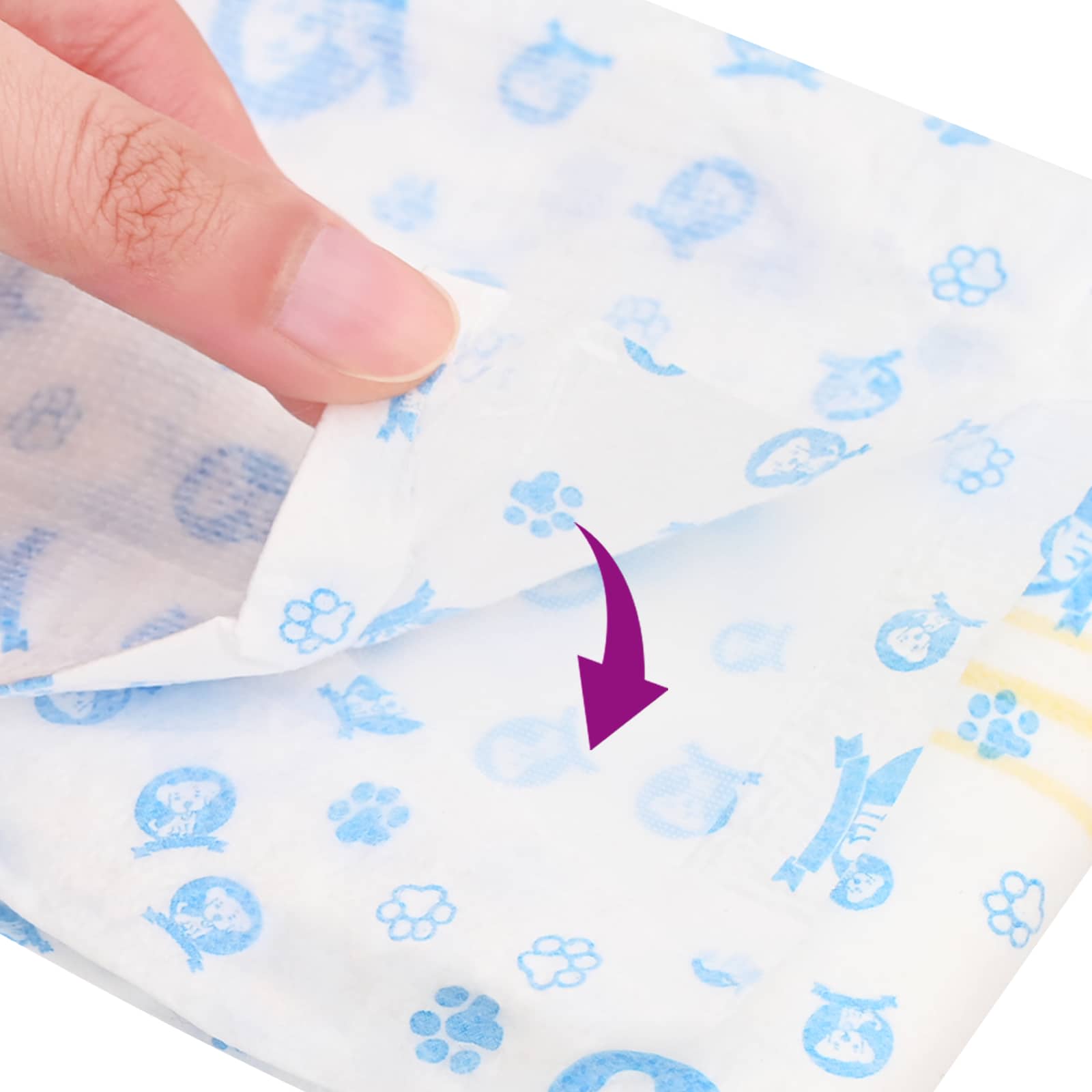 Jednokratna pelena za muške pse 30 pcs Bijeli L