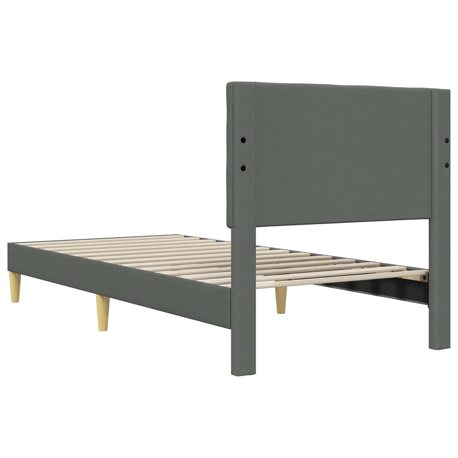 Krevetna konstrukcija Tamnosiva 90 x 190 cm Tkanina
