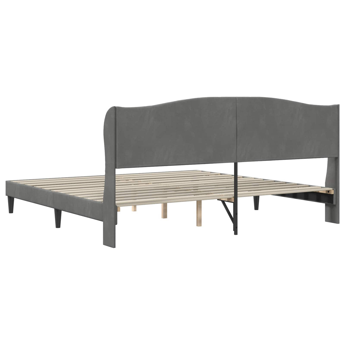 Krevetna konstrukcija Tamnosiva 180 x 200 cm Baršun